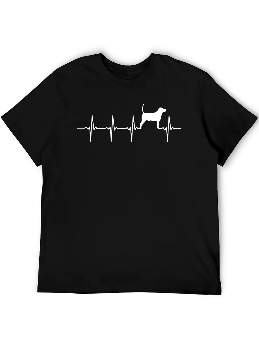 Dog Heartbeat T-Shirt - Black Graphic Tee