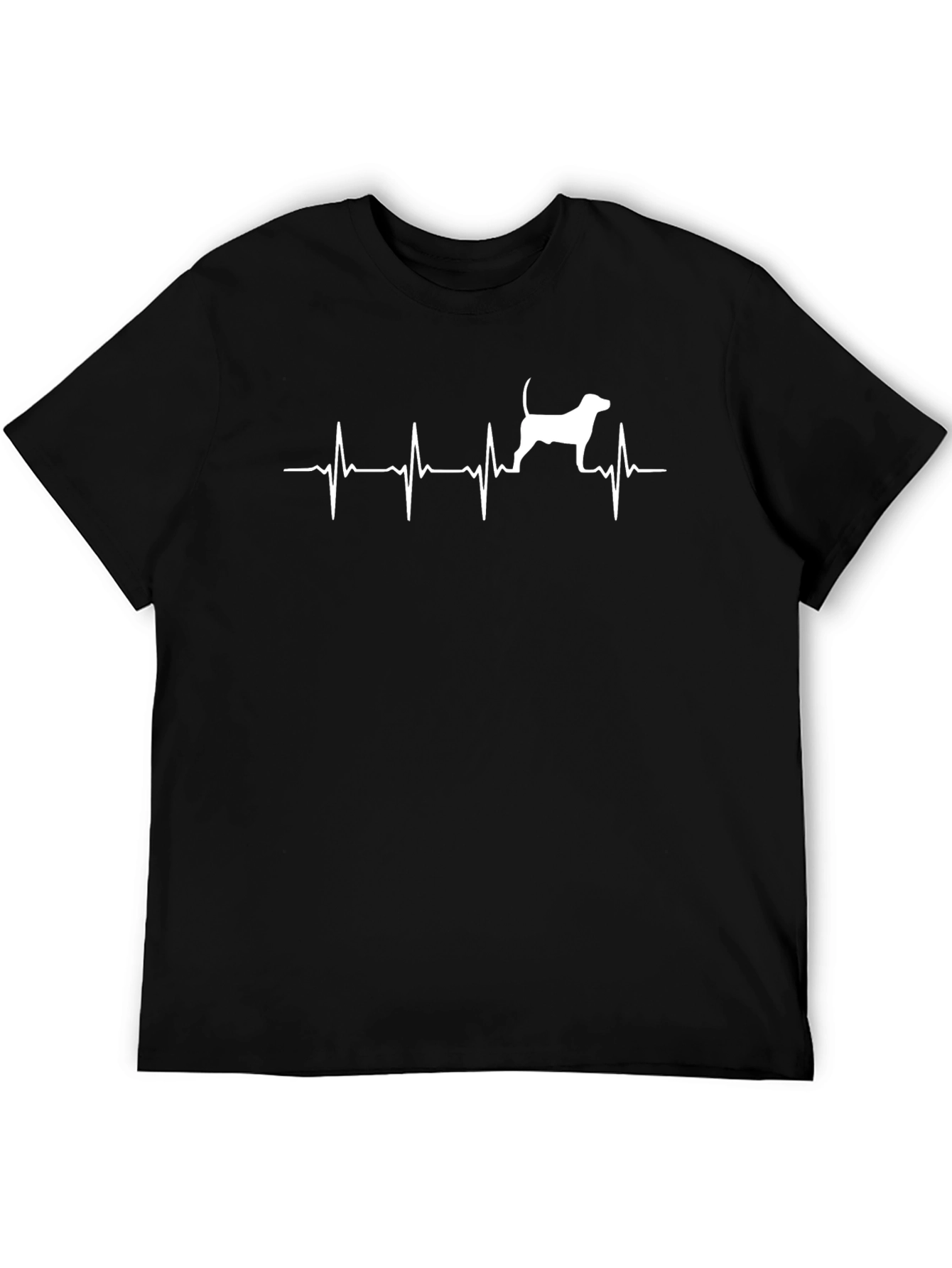 Dog Heartbeat T-Shirt - Black Graphic Tee