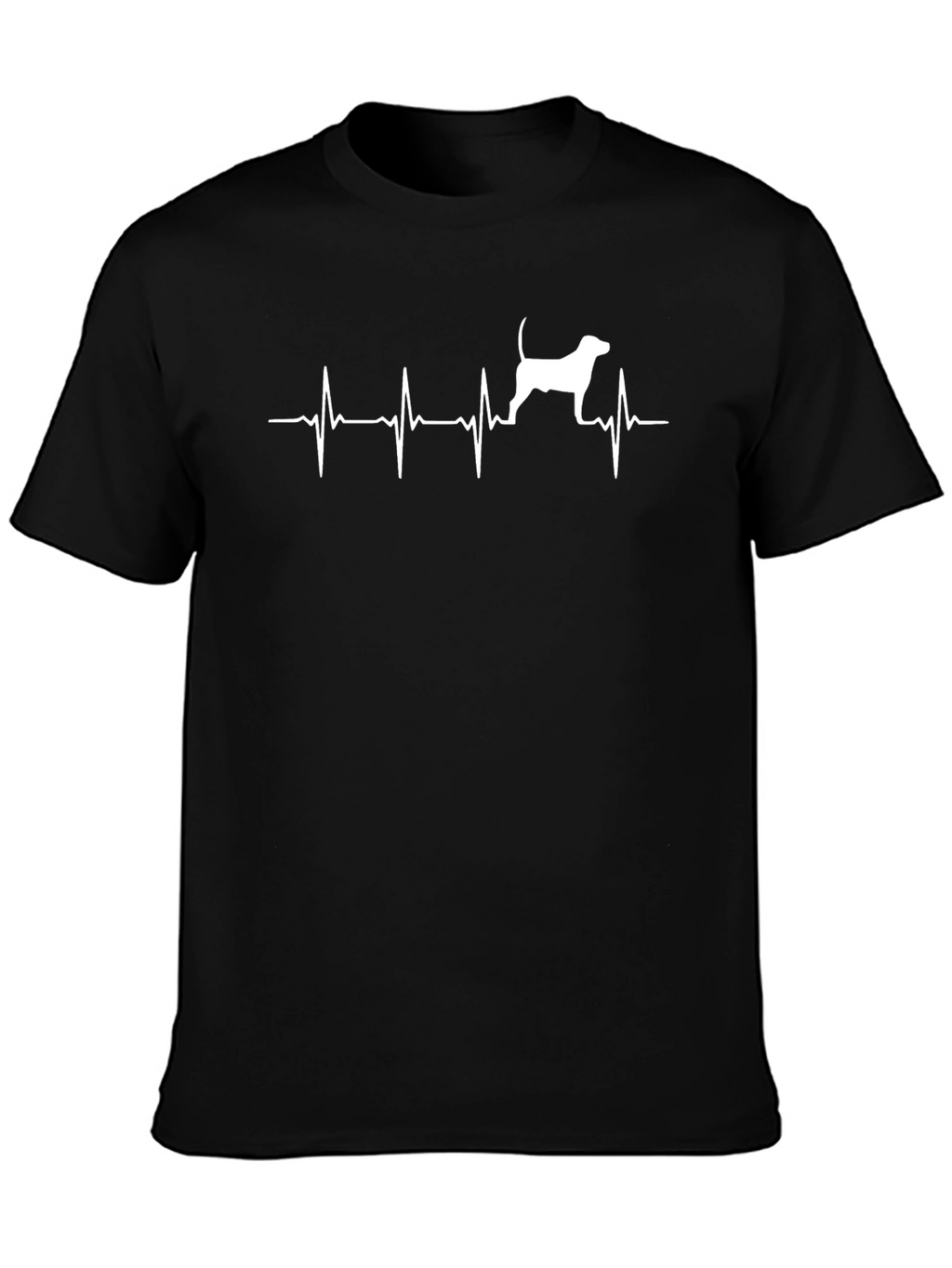 Dog Heartbeat T-Shirt - Black Graphic Tee