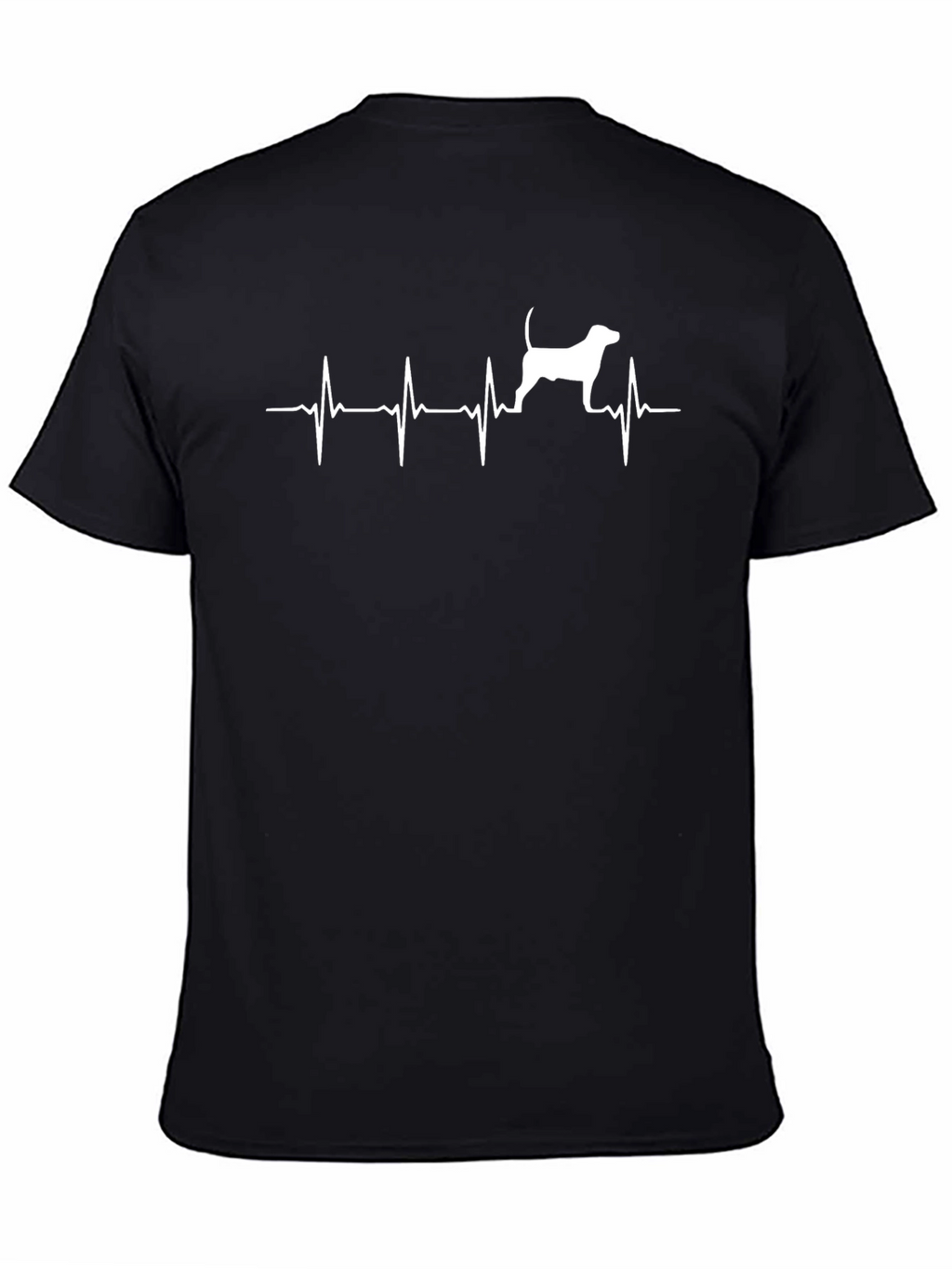 Dog Heartbeat T-Shirt - Black Graphic Tee