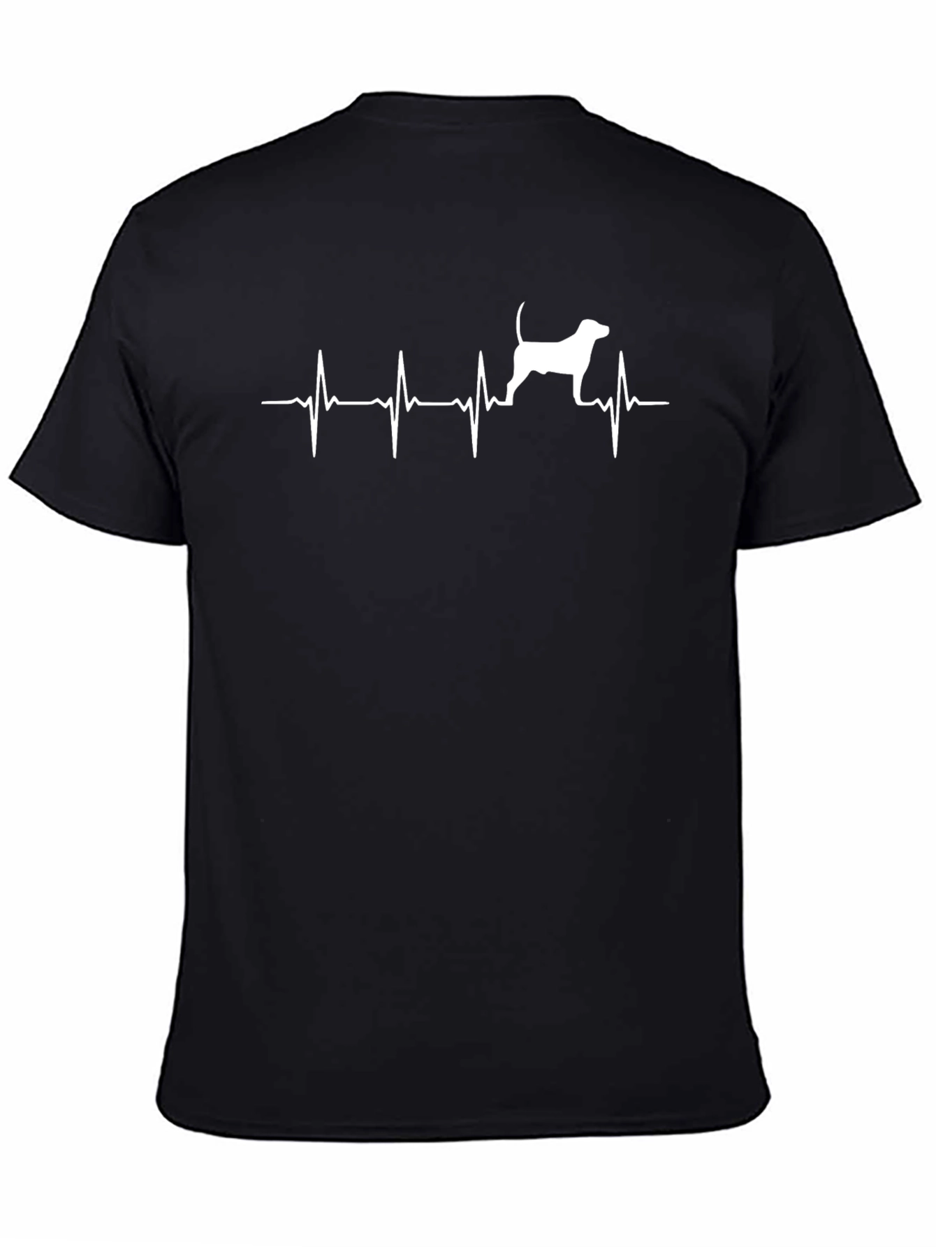 Dog Heartbeat T-Shirt - Black Graphic Tee