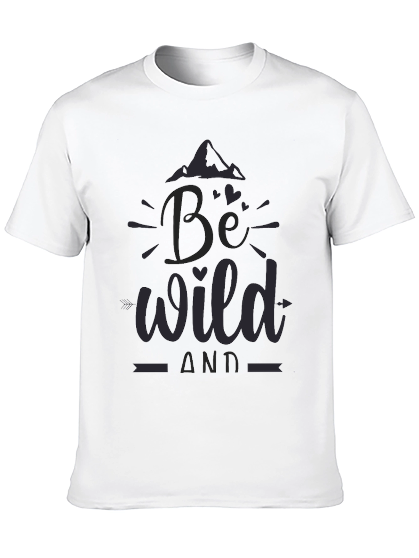 Be Wild Graphic Tee - Black Cotton T-Shirt