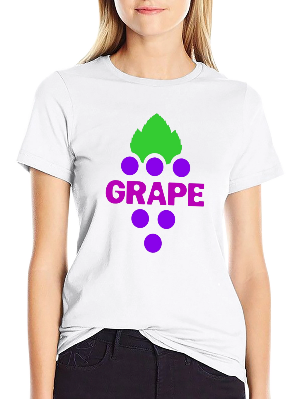 Grape Graphic Tee - Casual Black T-Shirt