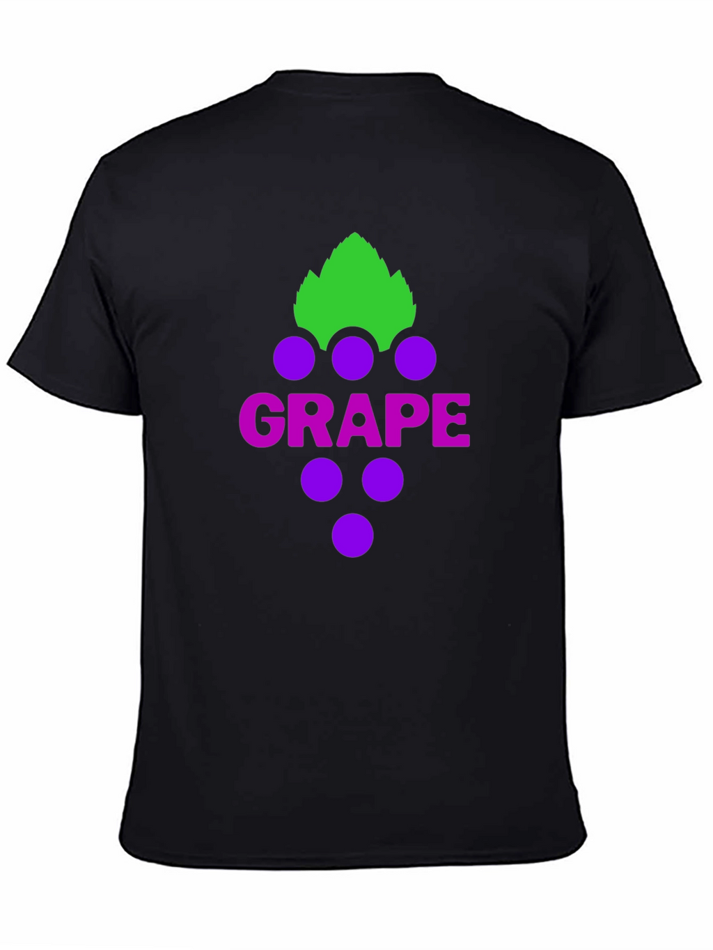 Grape Graphic Tee - Casual Black T-Shirt