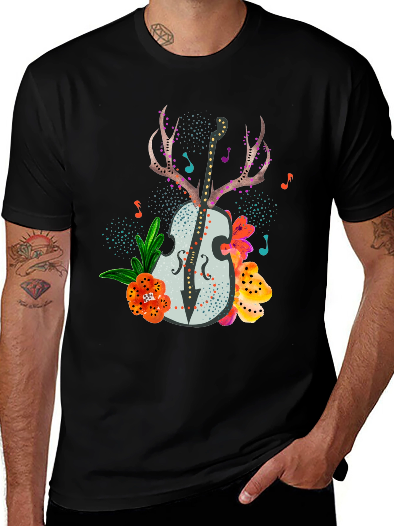 Floral Guitar Graphic Tee