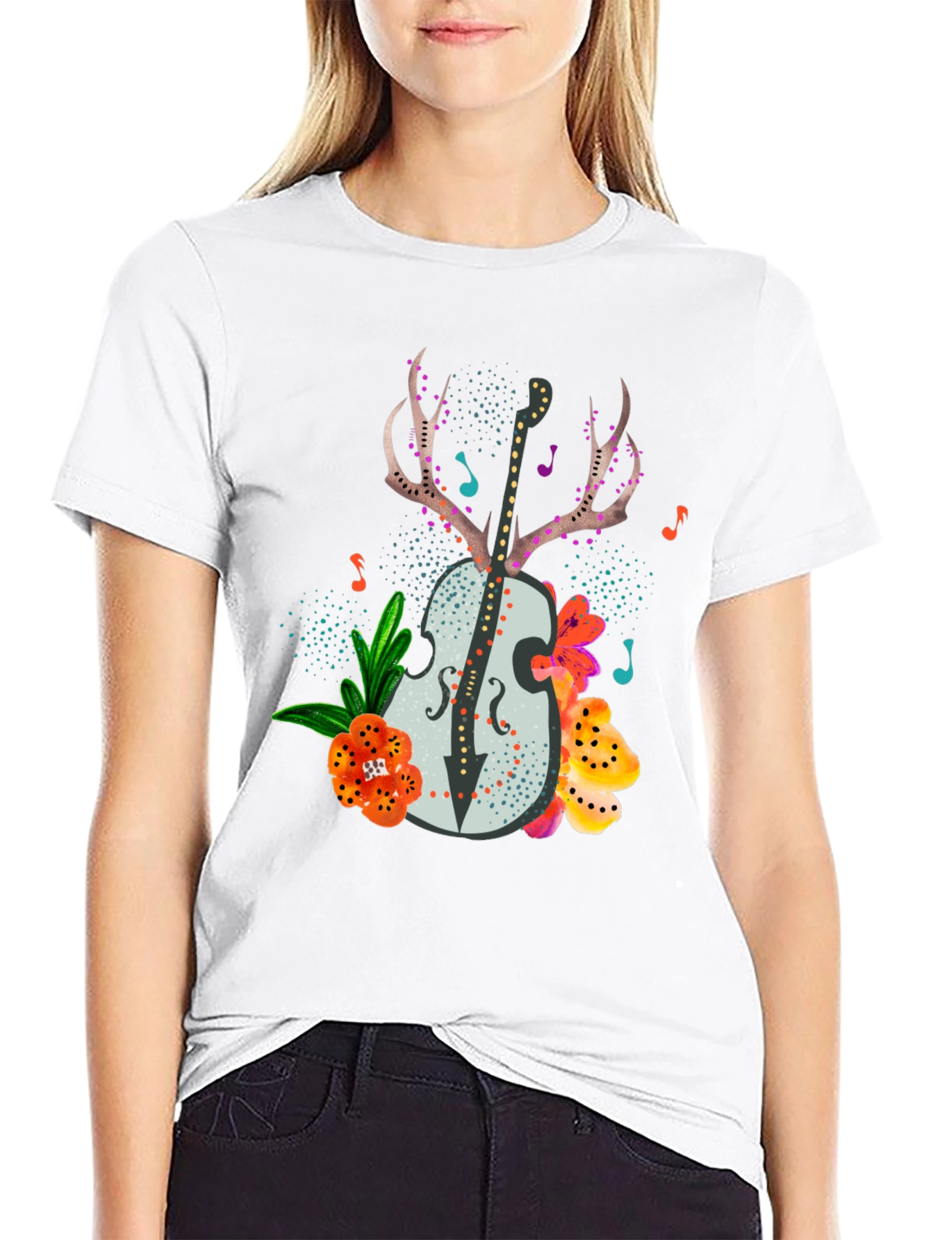 Floral Guitar Graphic Tee