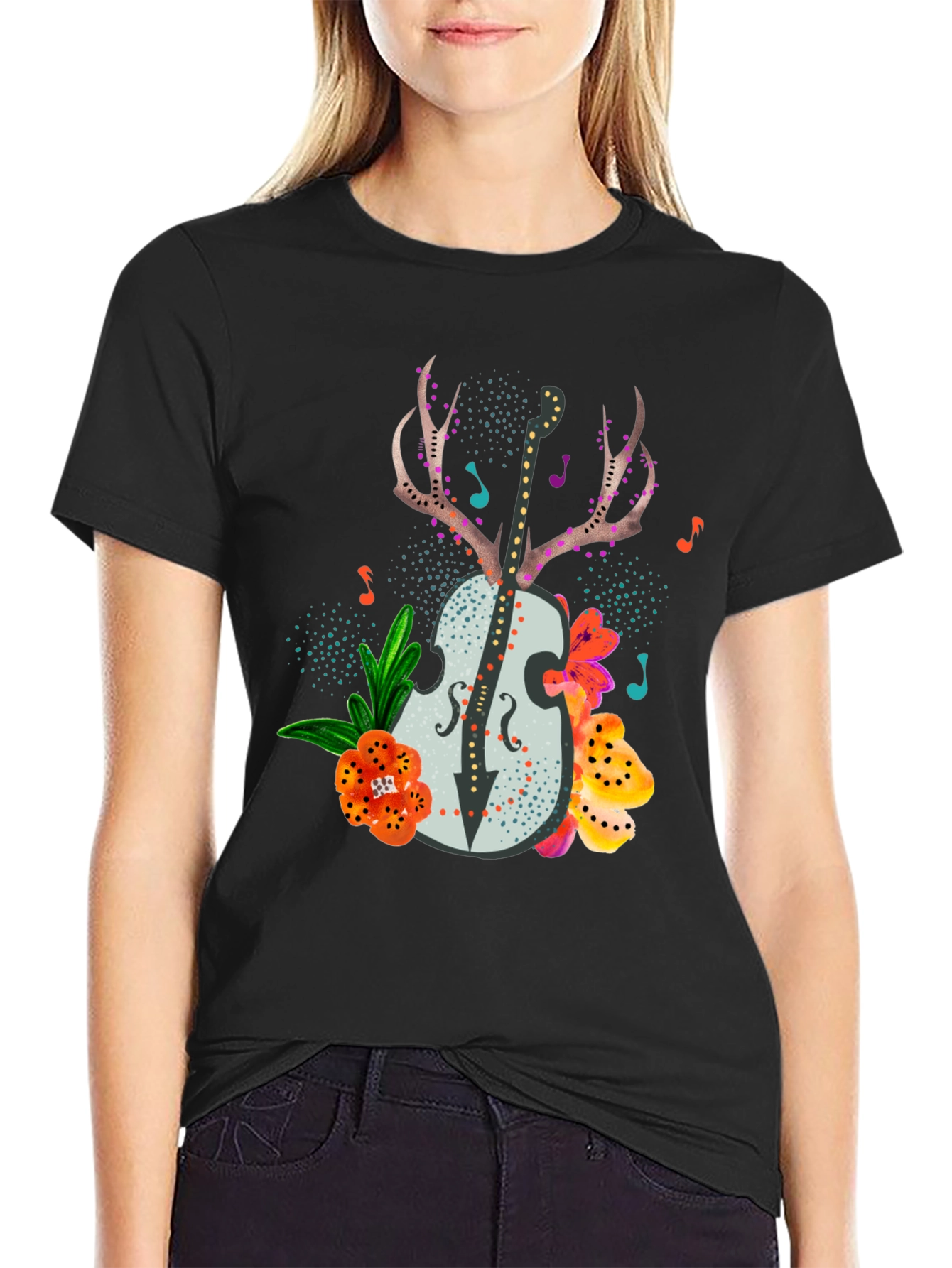 Floral Guitar Graphic Tee