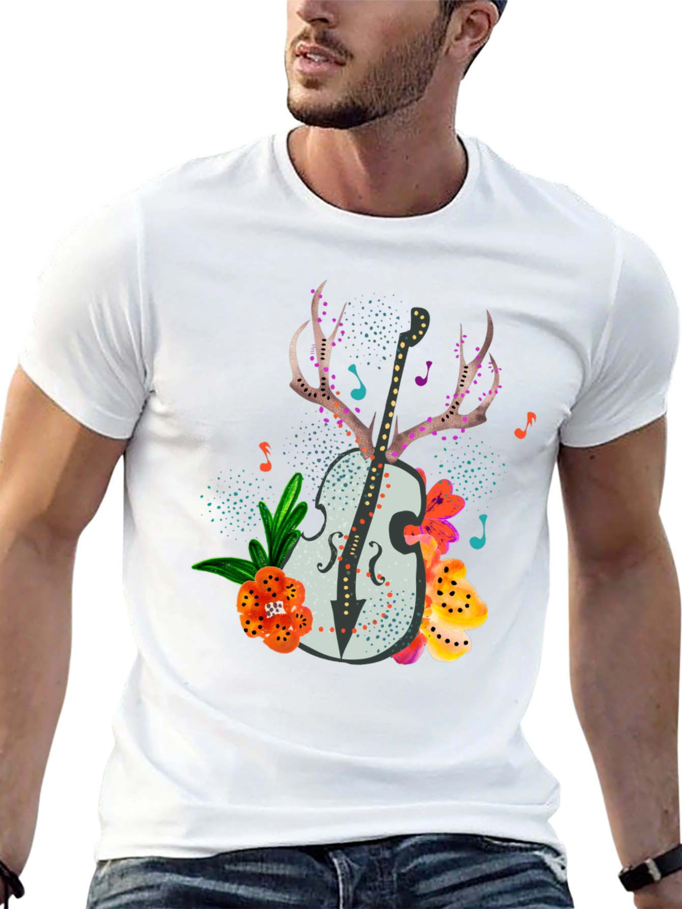 Floral Guitar Graphic Tee