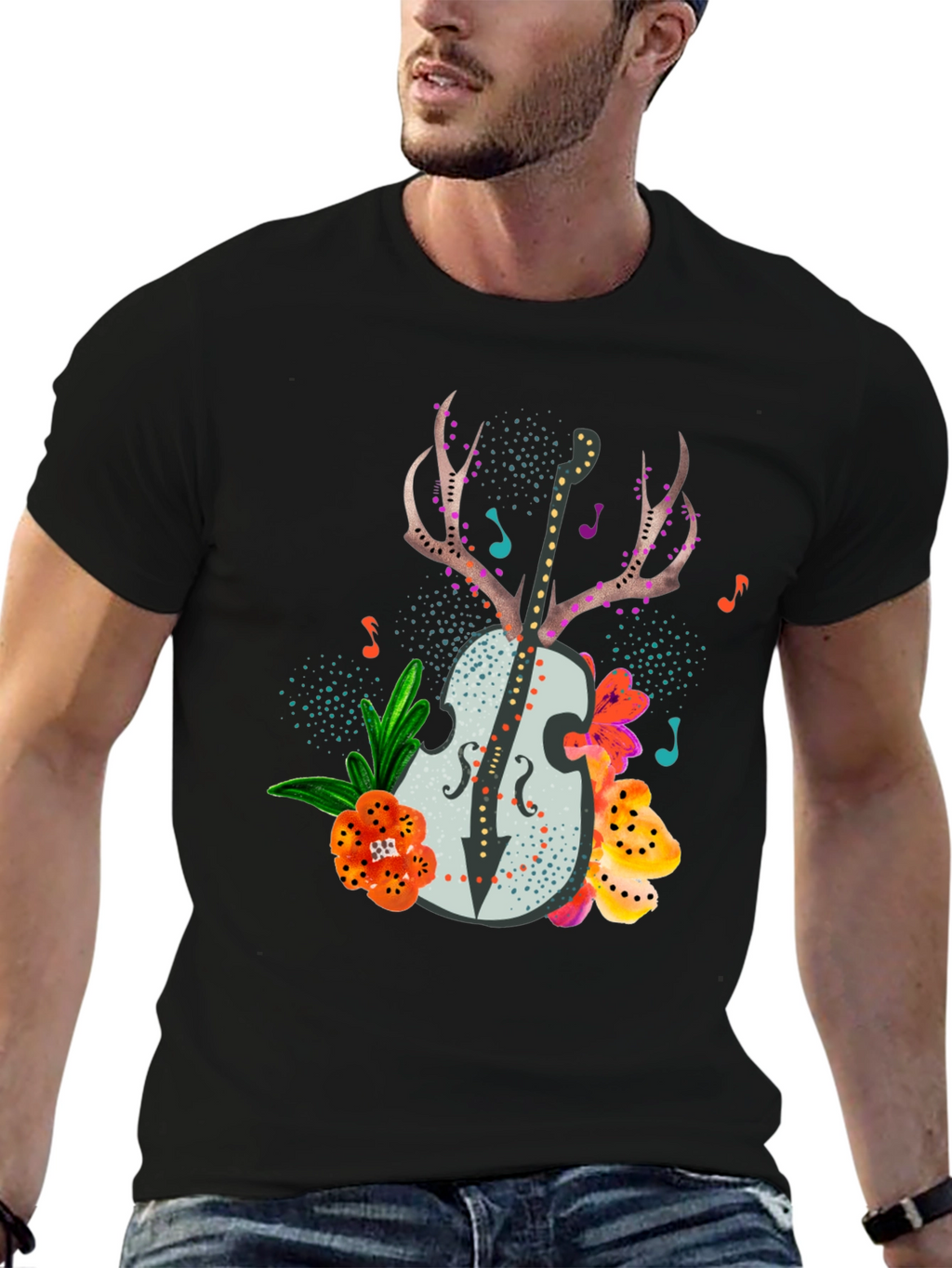Floral Guitar Graphic Tee