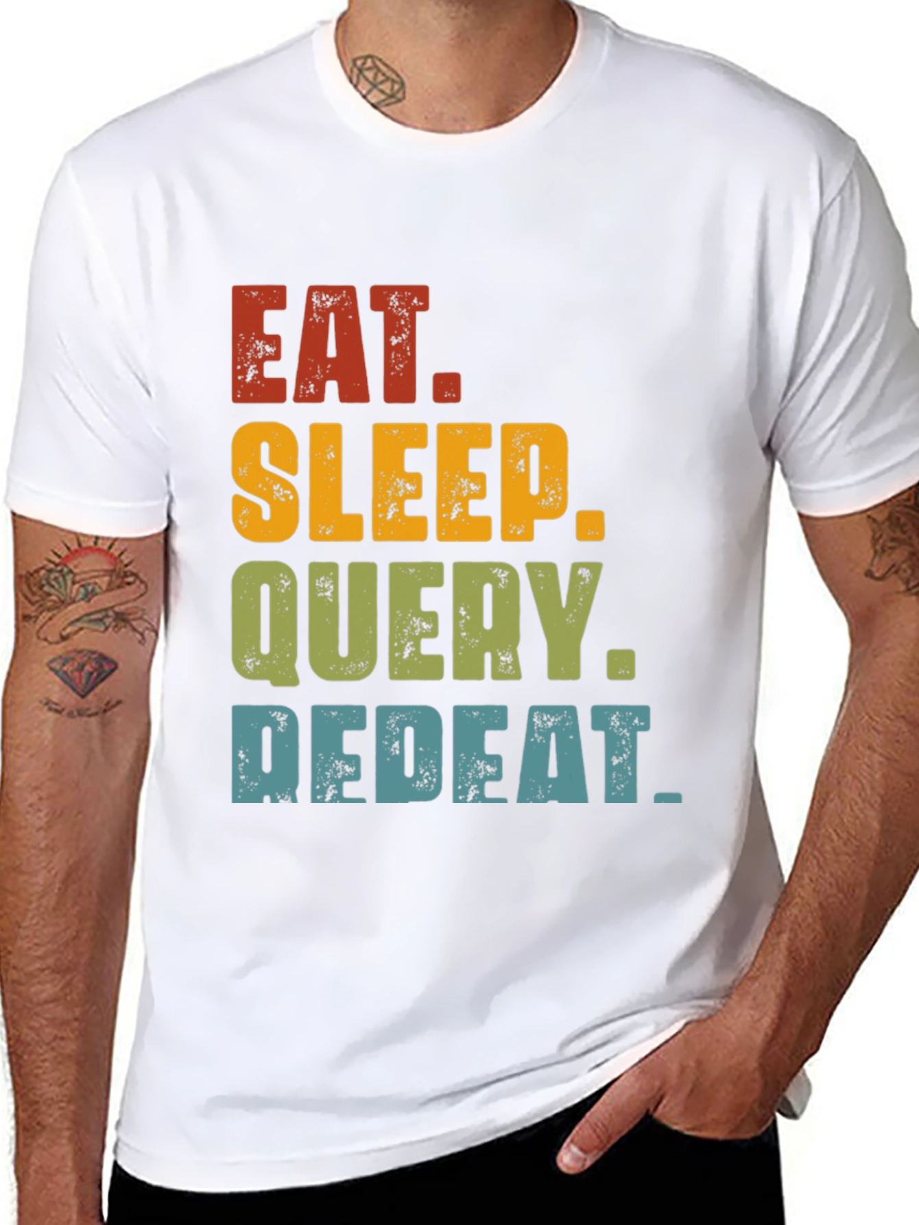 Eat Sleep Query Repeat T-Shirt - Programmer Gift
