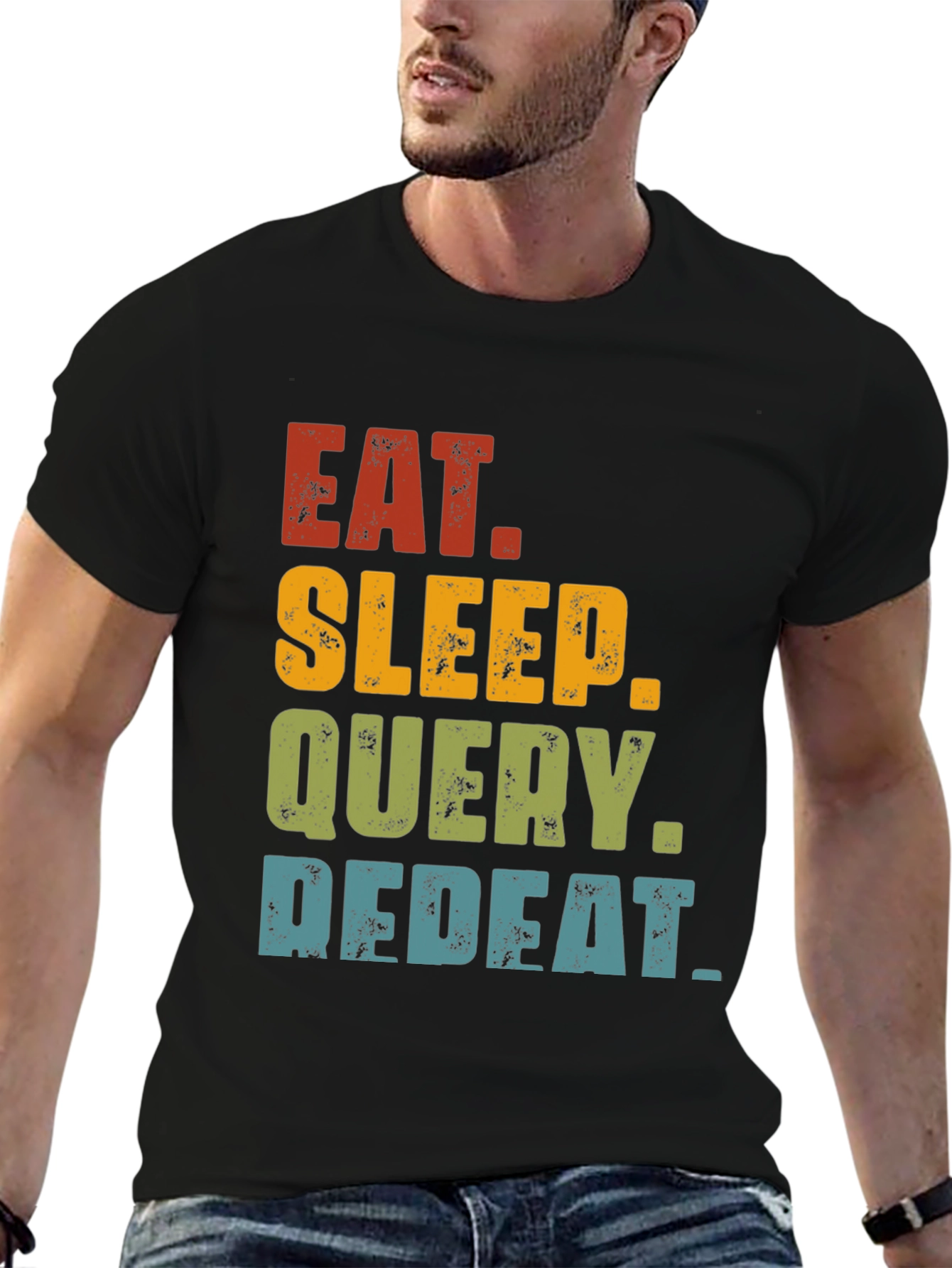 Eat Sleep Query Repeat T-Shirt - Programmer Gift