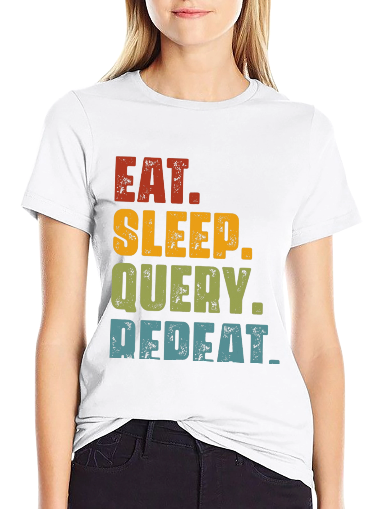 Eat Sleep Query Repeat T-Shirt - Programmer Gift