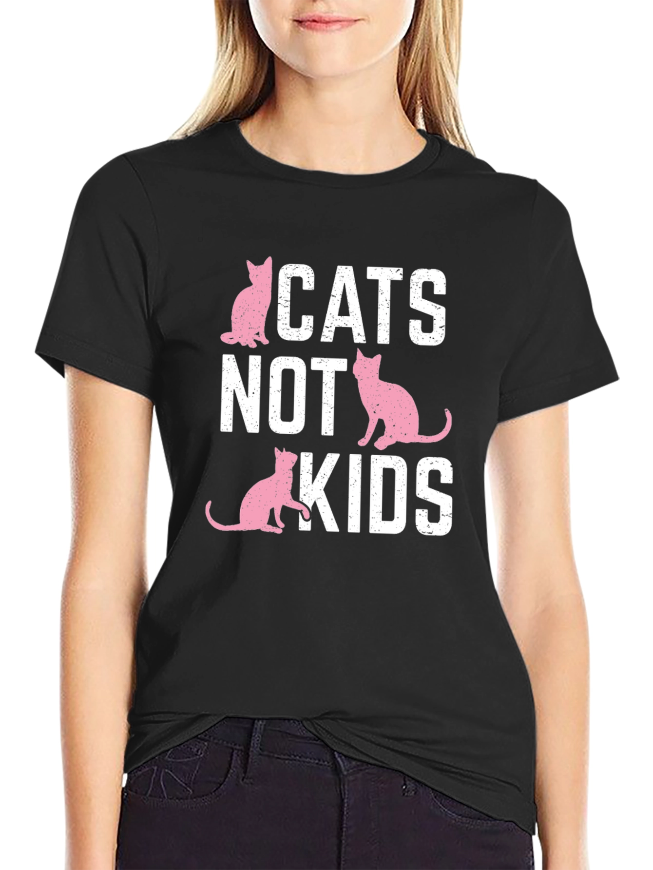 Cats Not Kids T-Shirt - Funny Cat Lover Tee