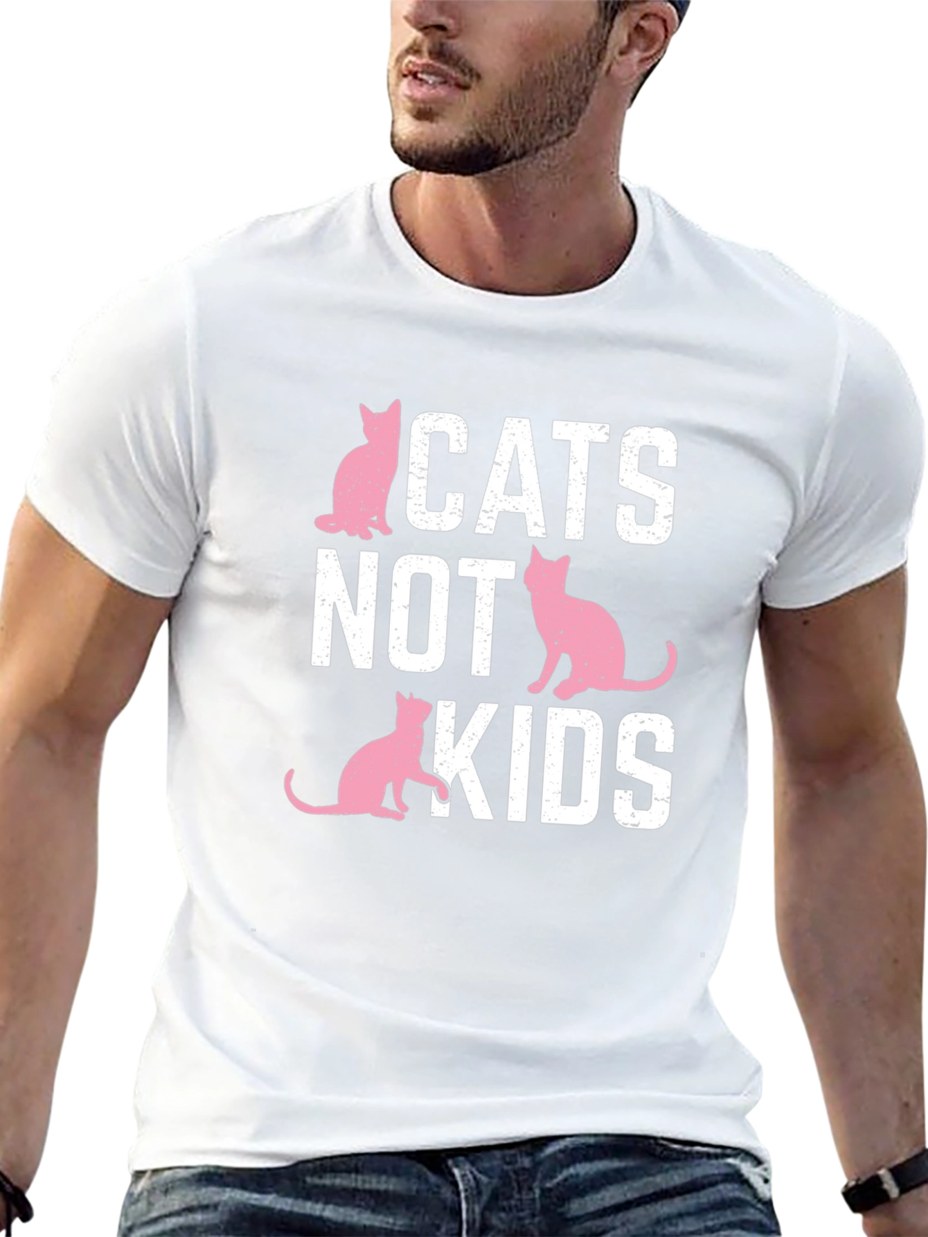 Cats Not Kids T-Shirt - Funny Cat Lover Tee