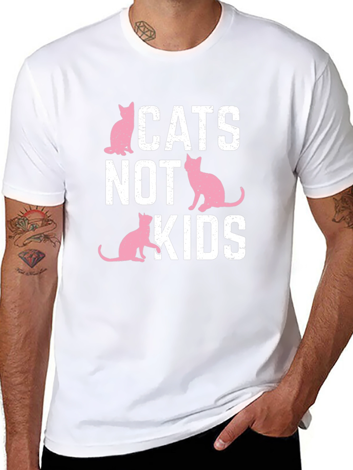 Cats Not Kids T-Shirt - Funny Cat Lover Tee