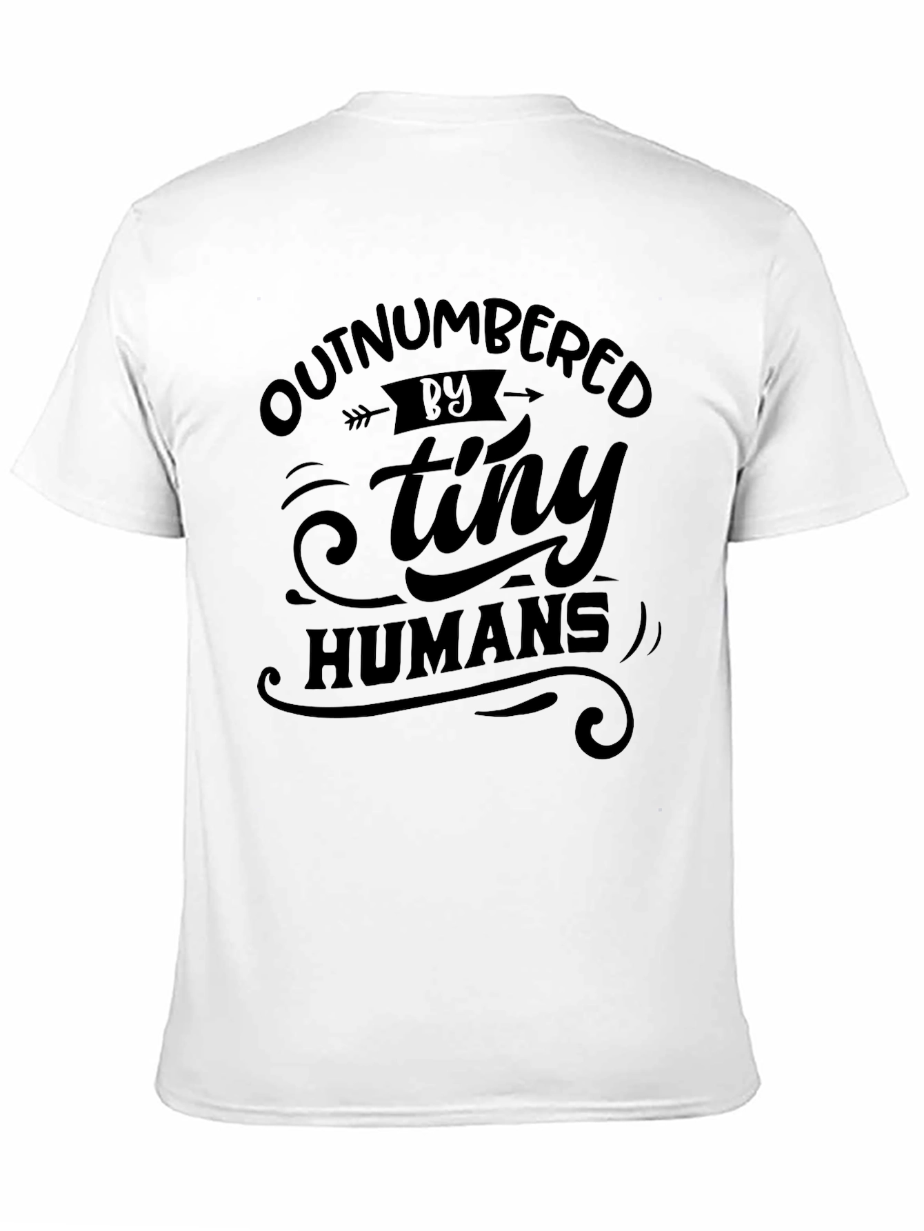 Outnumbered by Tiny Humans Graphic Tee - Black