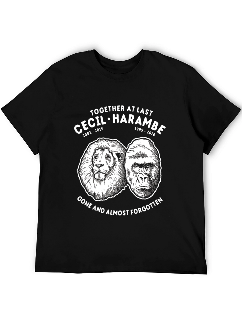 Cecil & Harambe Memorial Graphic T-Shirt