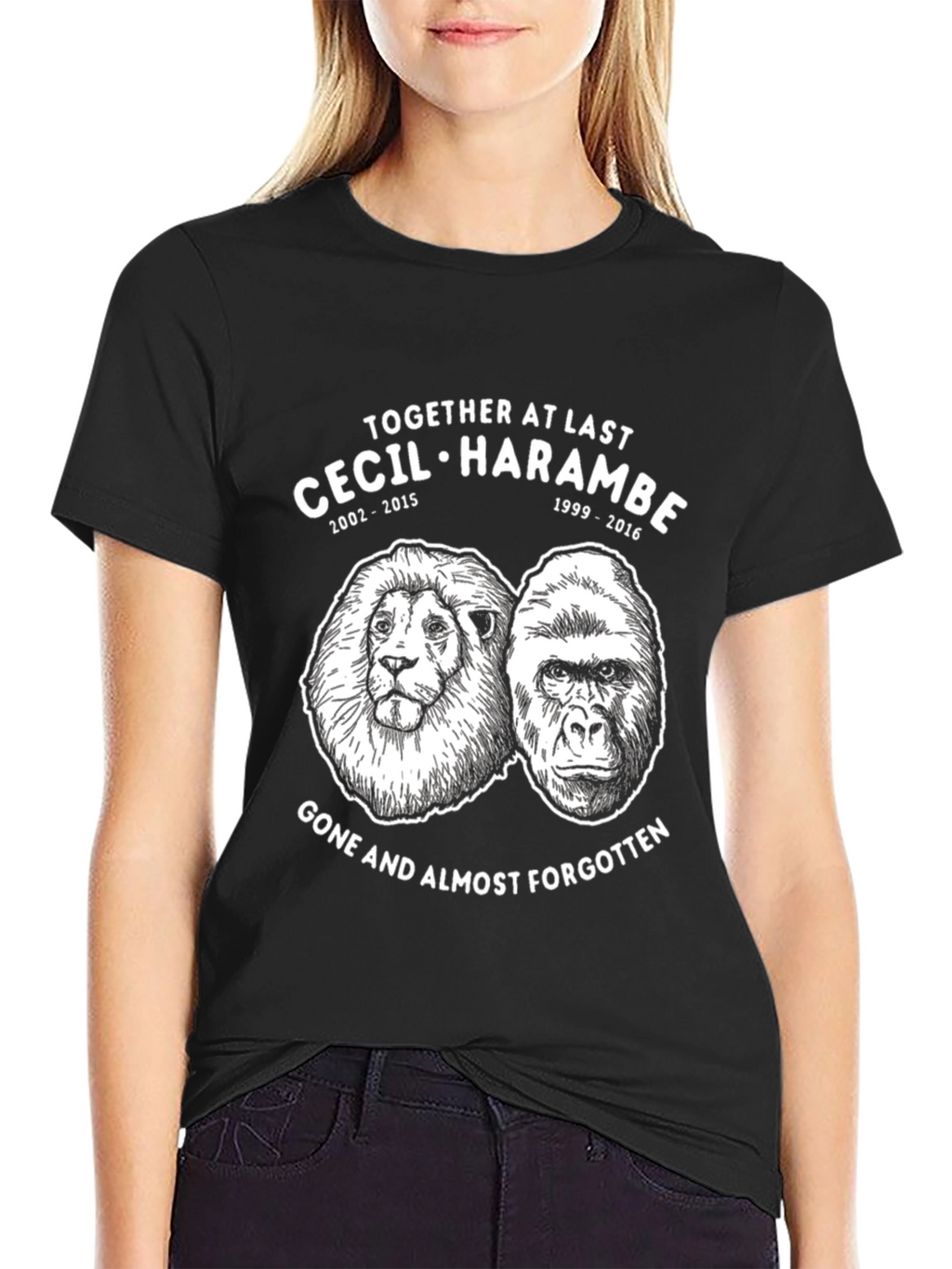 Cecil & Harambe Memorial Graphic T-Shirt