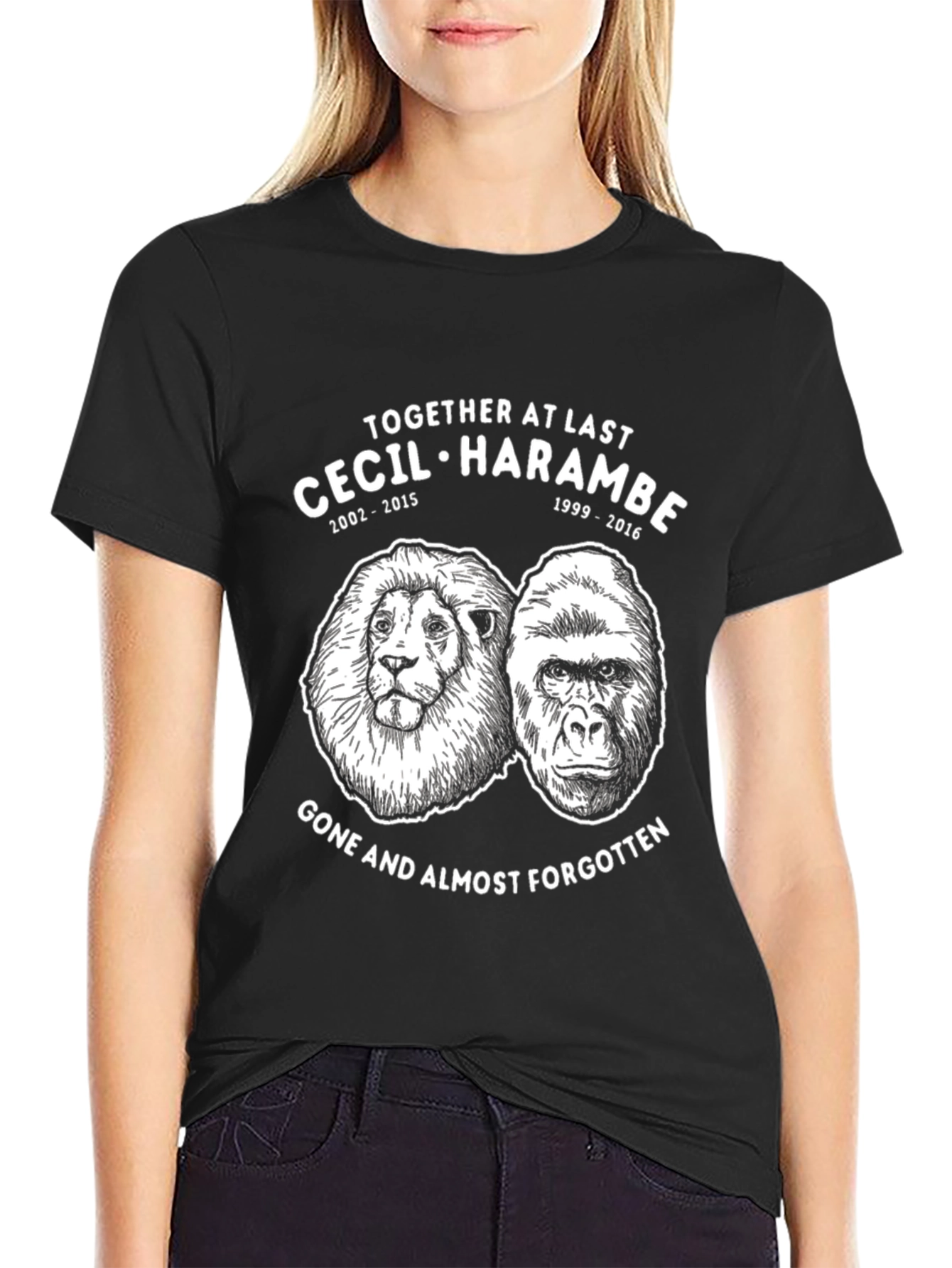 Cecil & Harambe Memorial Graphic T-Shirt
