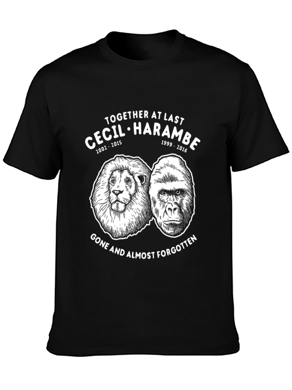 Cecil & Harambe Memorial Graphic T-Shirt