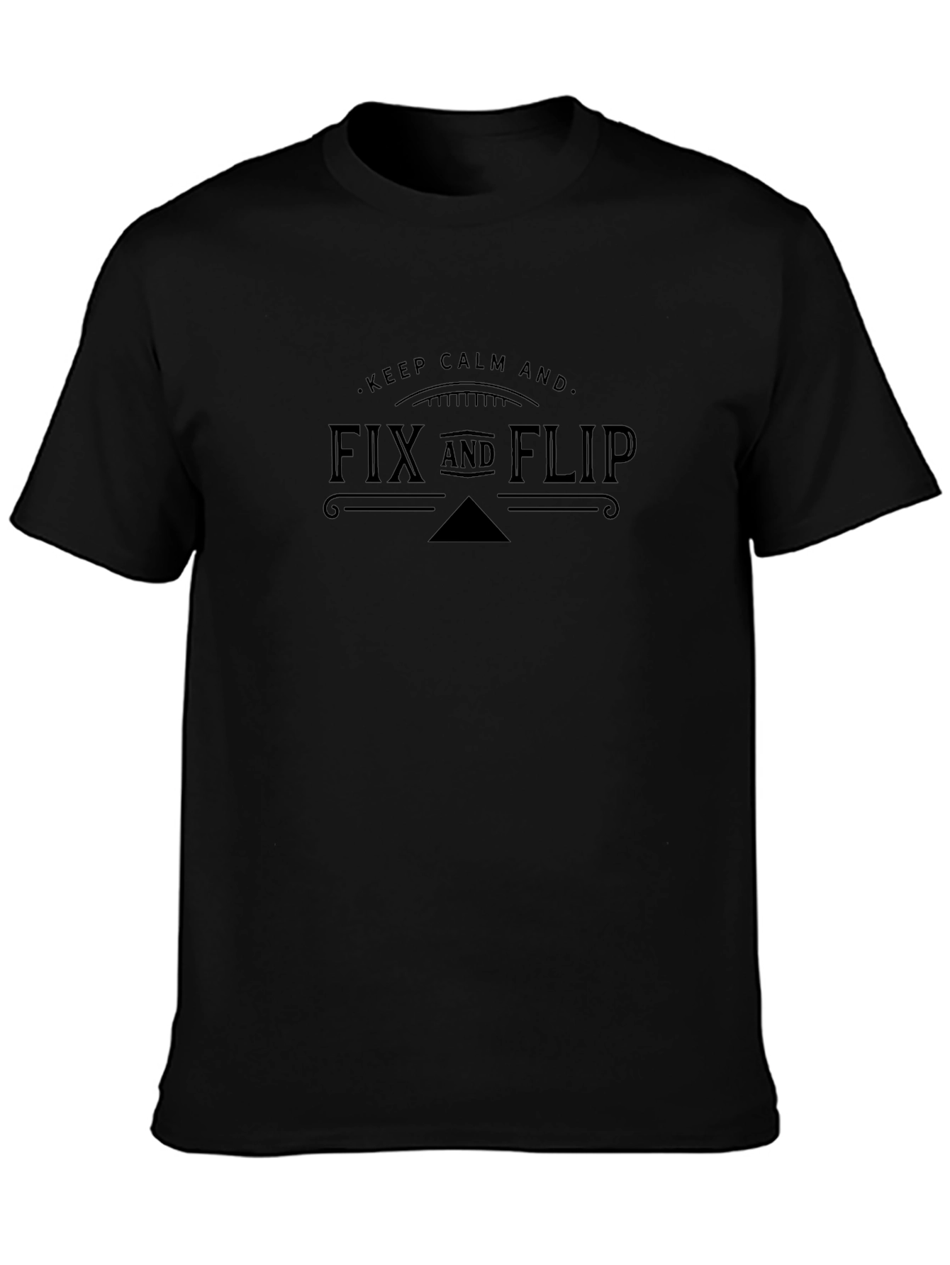 Fix and Flip Black Graphic Tee