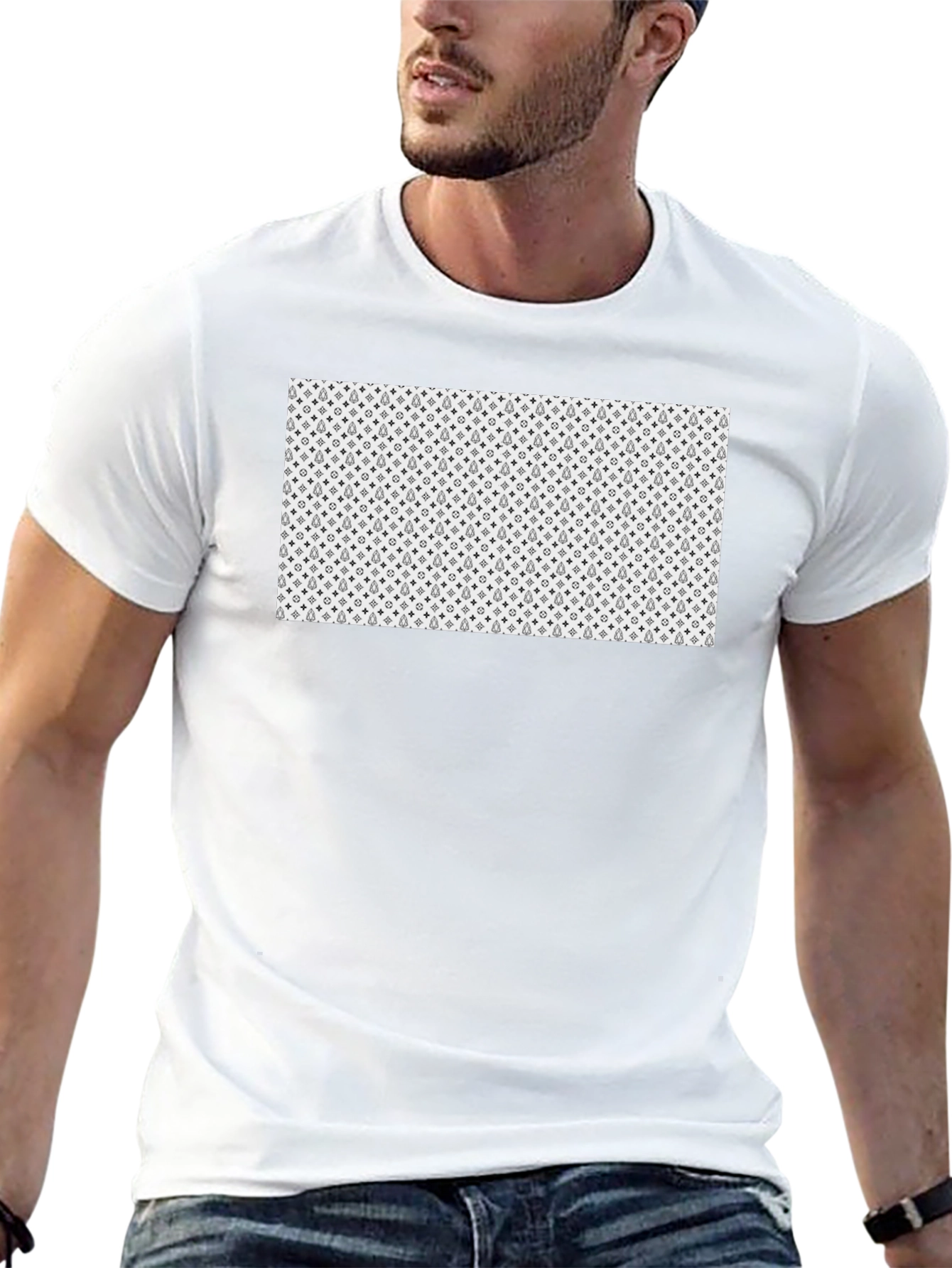 Patterned Graphic Tee - Modern Casual Style