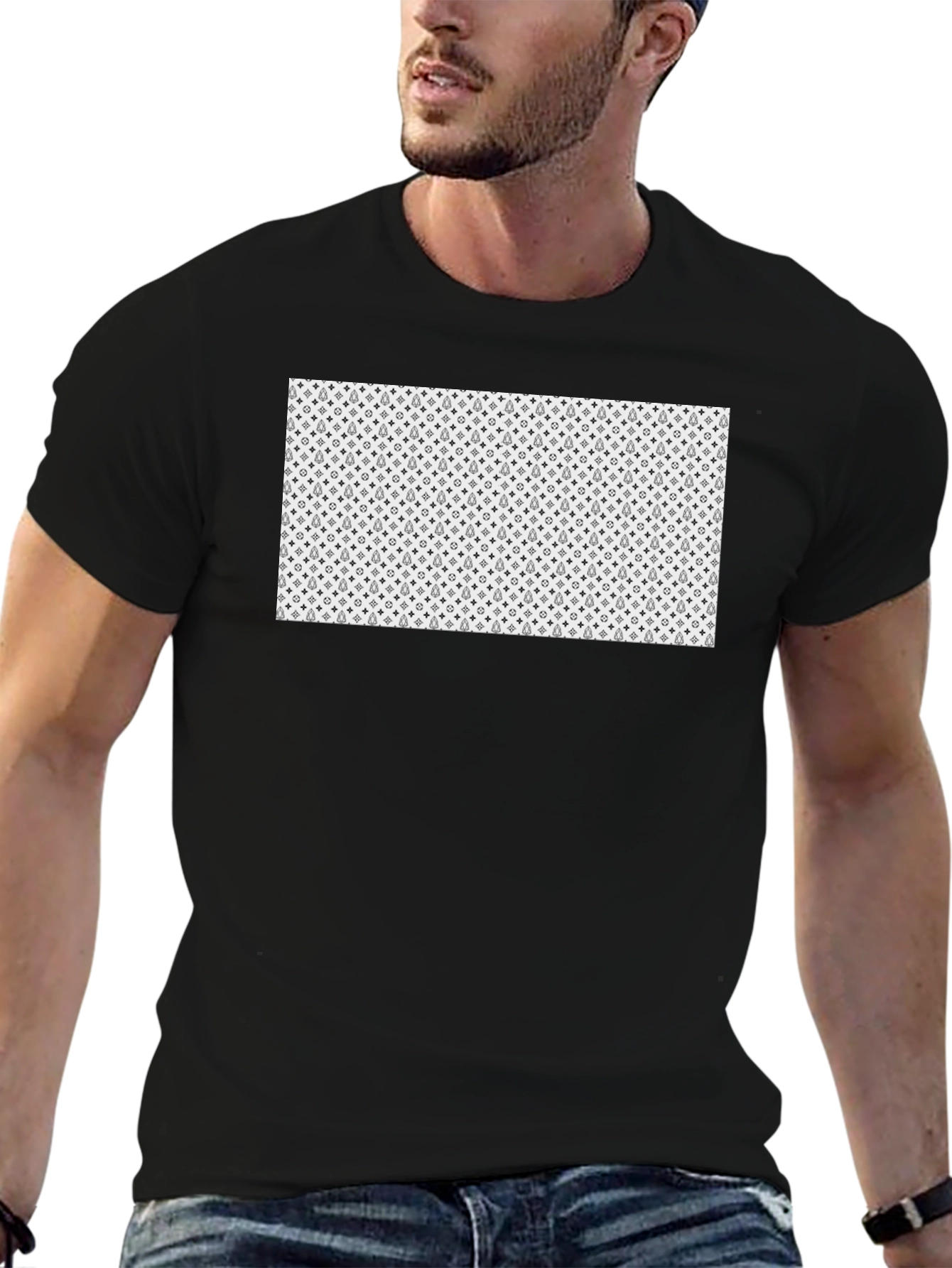 Patterned Graphic Tee - Modern Casual Style