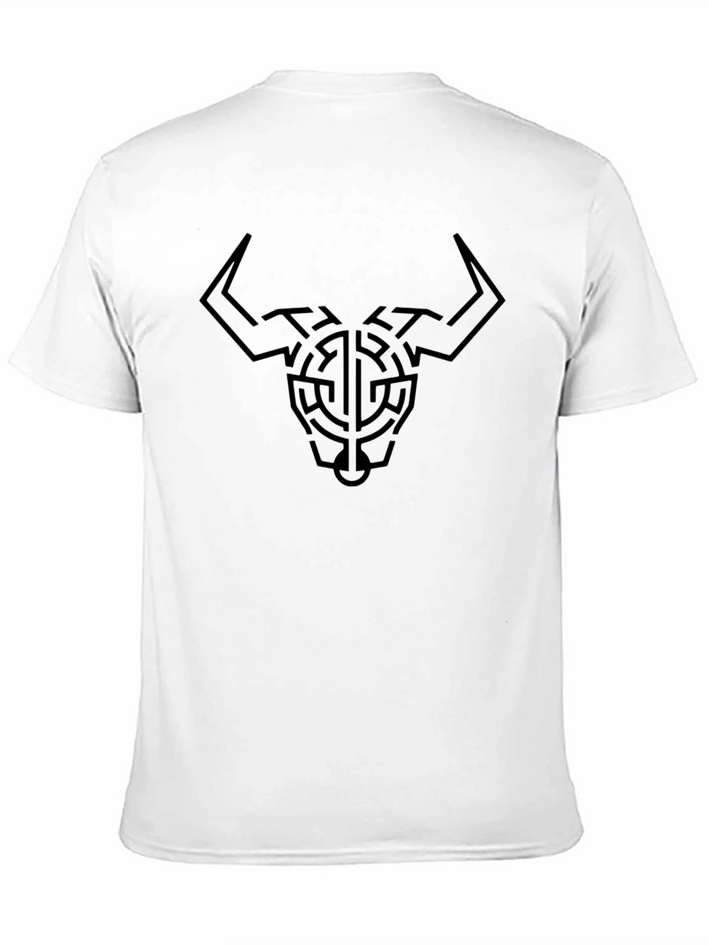 Abstract Bull Head T-Shirt - Black