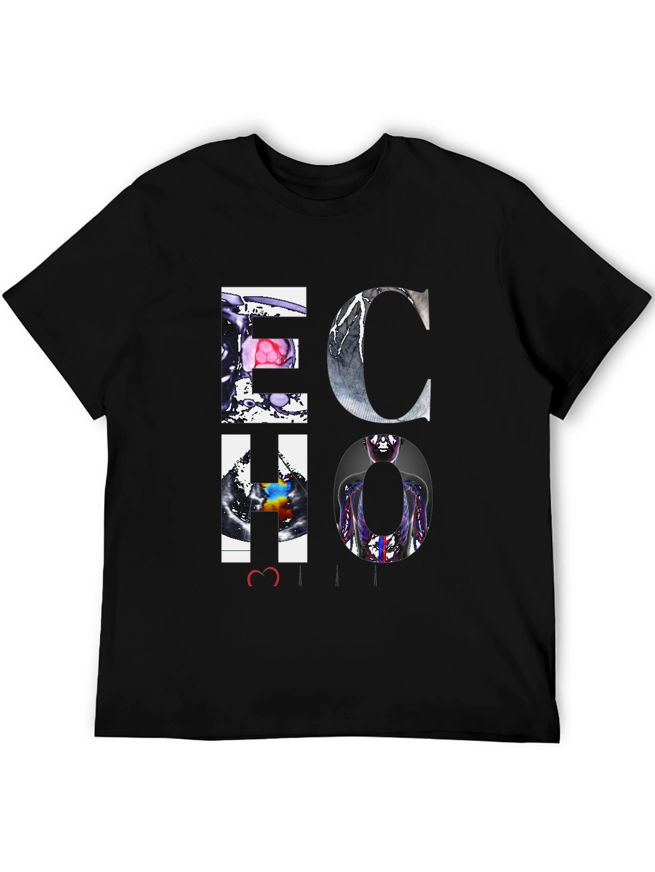 ECHO Graphic Print Tee - Medical Imaging Design