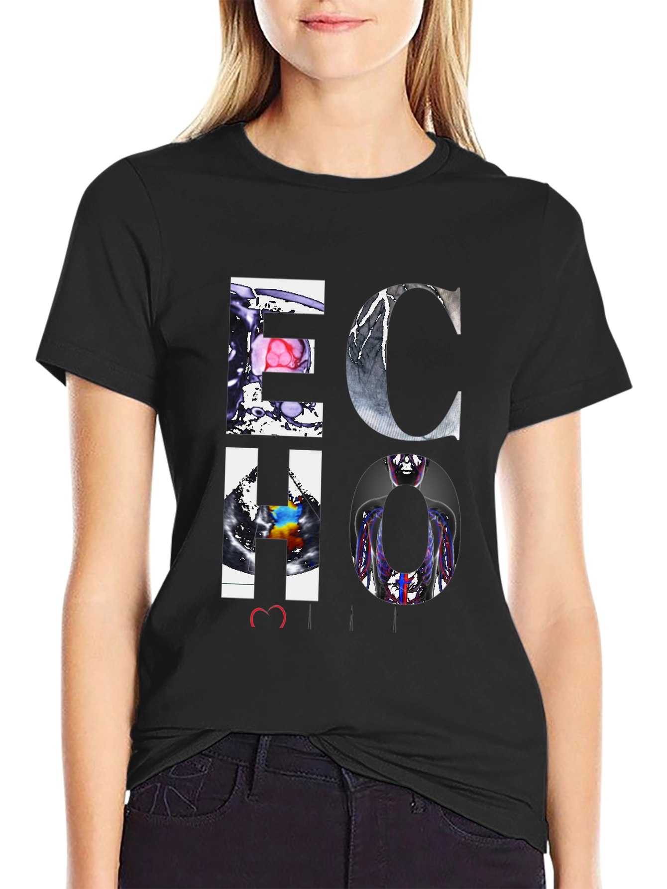 ECHO Graphic Print Tee - Medical Imaging Design