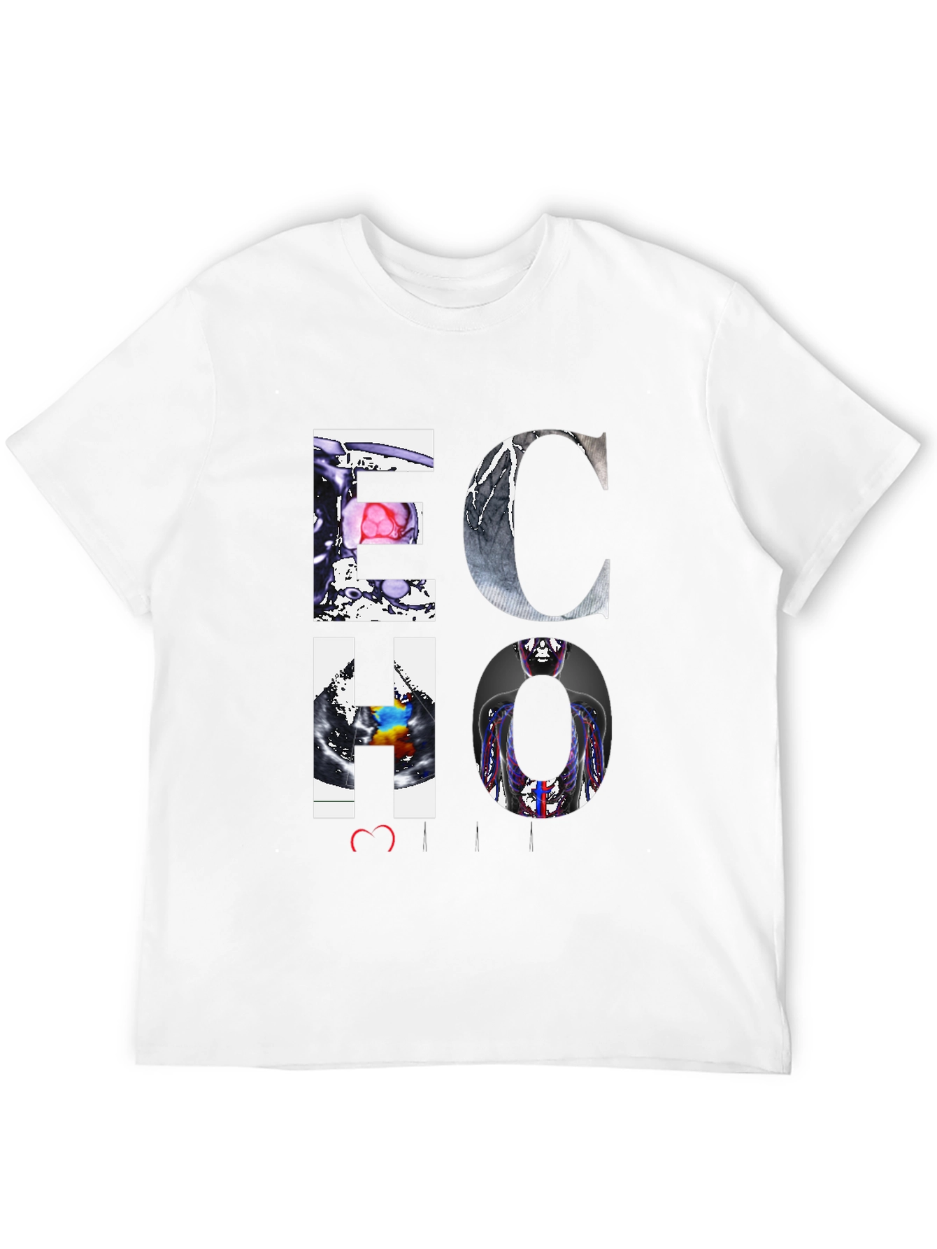 ECHO Graphic Print Tee - Medical Imaging Design