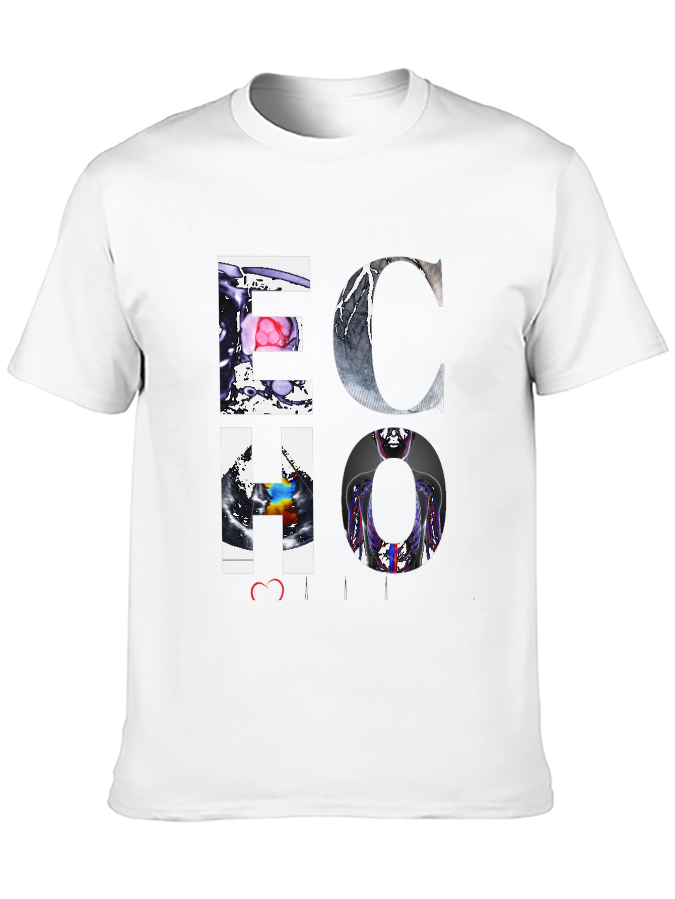 ECHO Graphic Print Tee - Medical Imaging Design