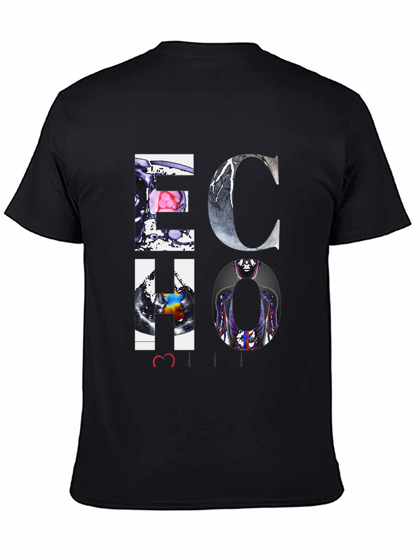 ECHO Graphic Print Tee - Medical Imaging Design