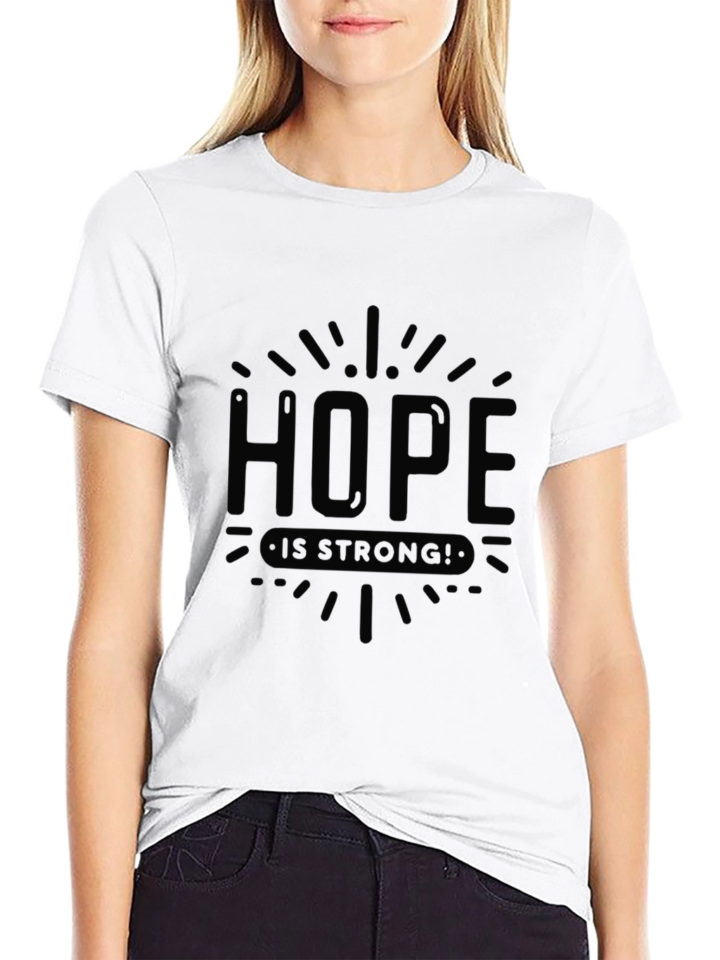Hope is Strong Black Graphic Tee