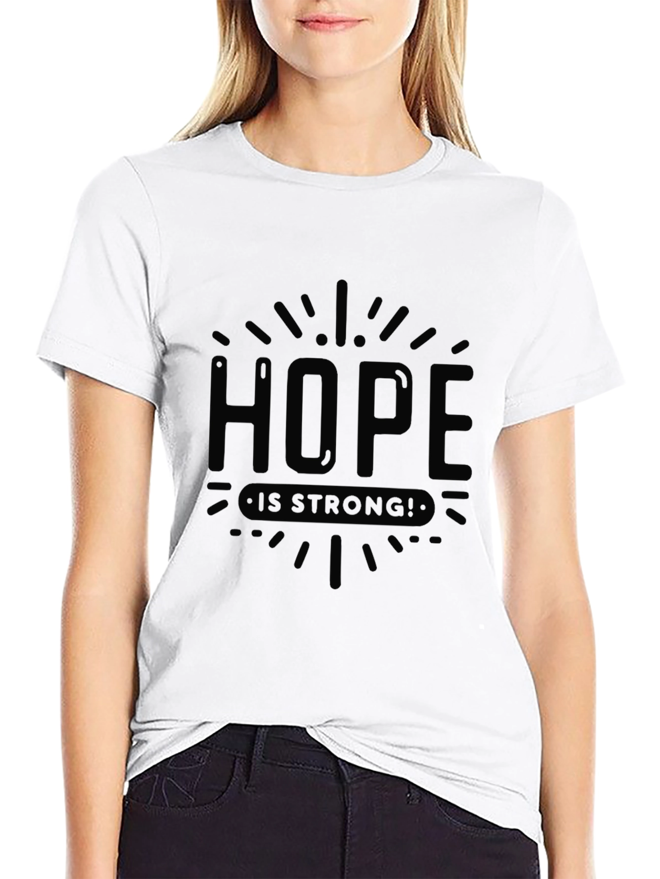 Hope is Strong Black Graphic Tee