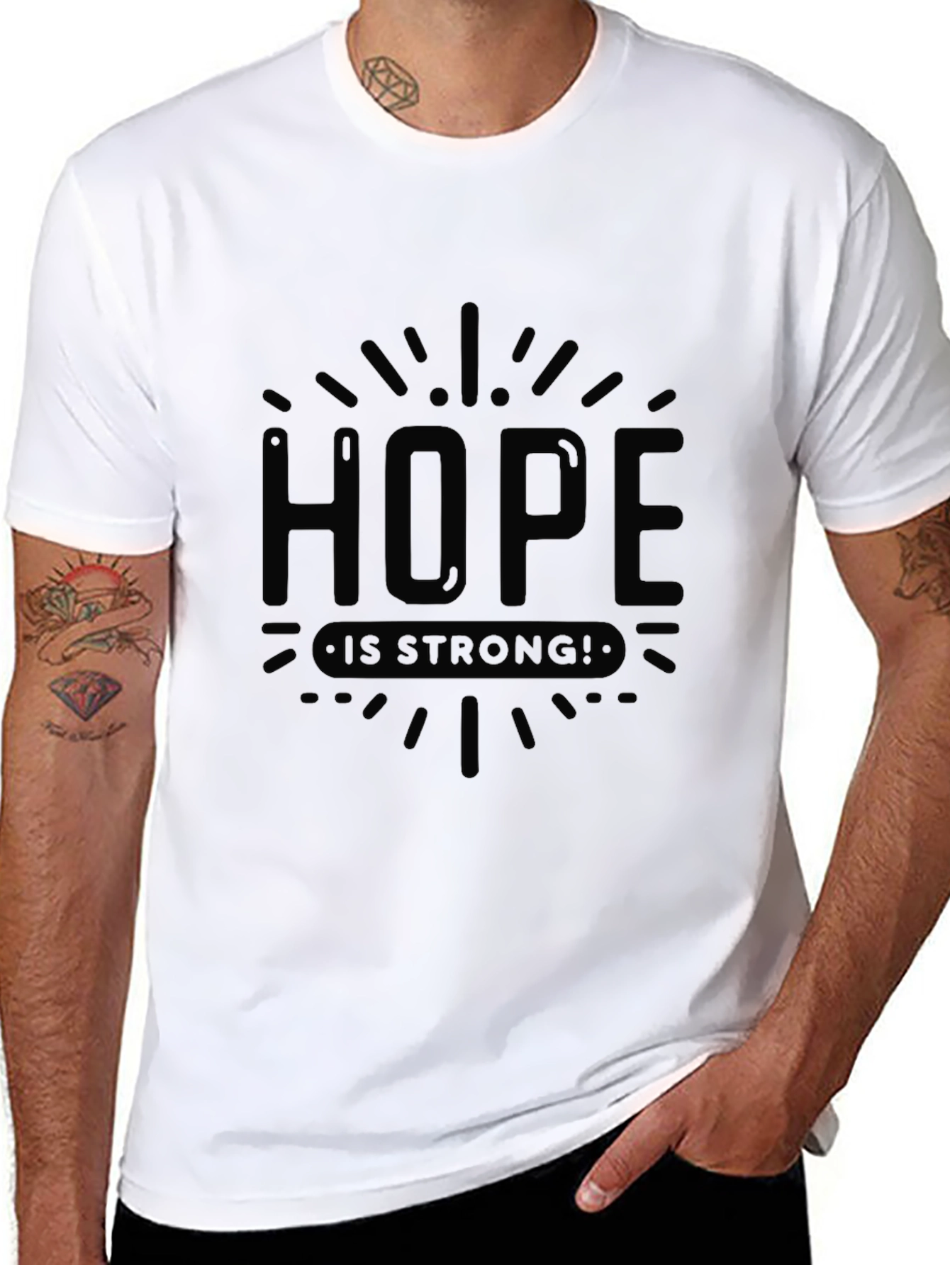 Hope is Strong Black Graphic Tee
