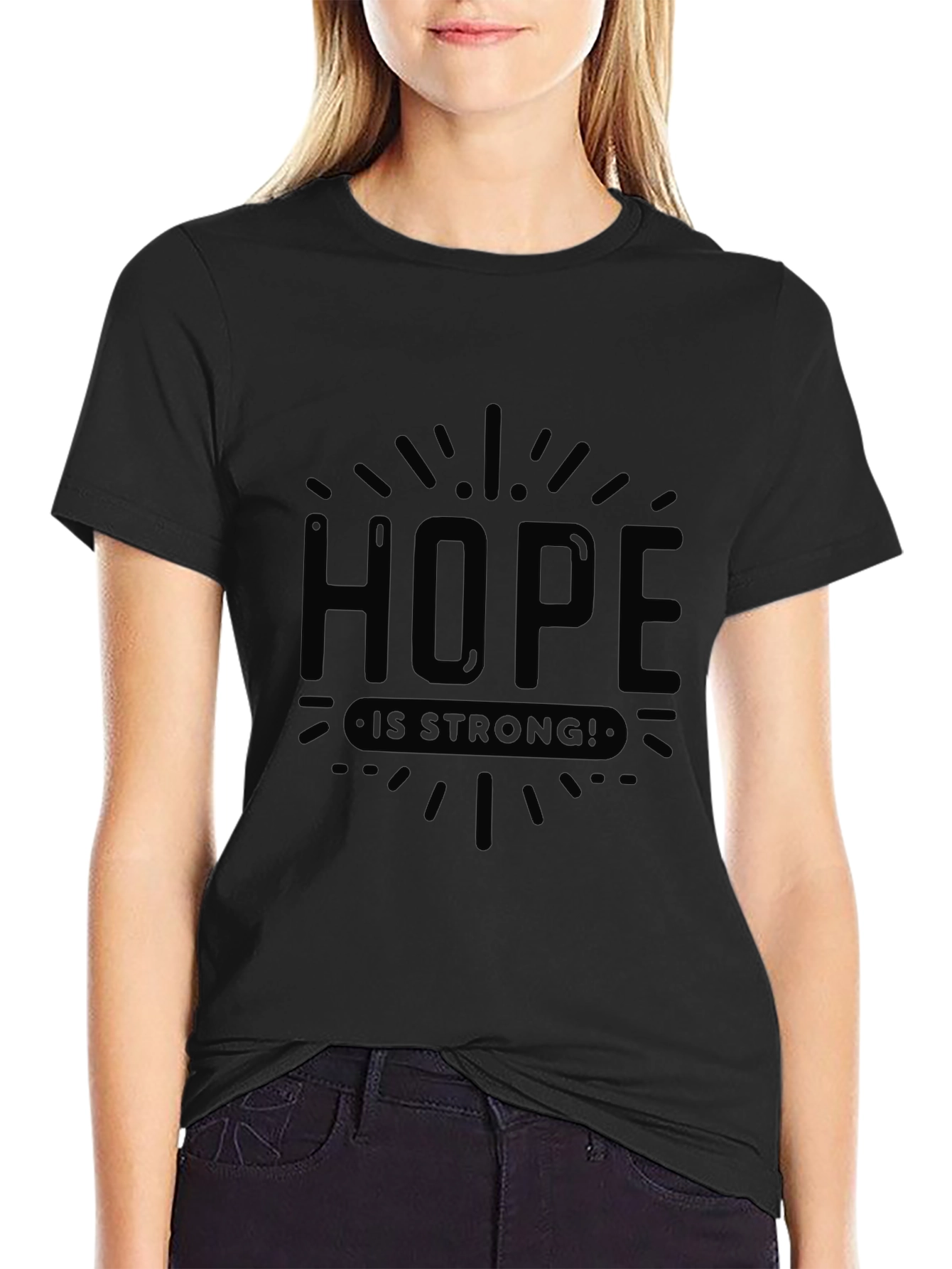 Hope is Strong Black Graphic Tee
