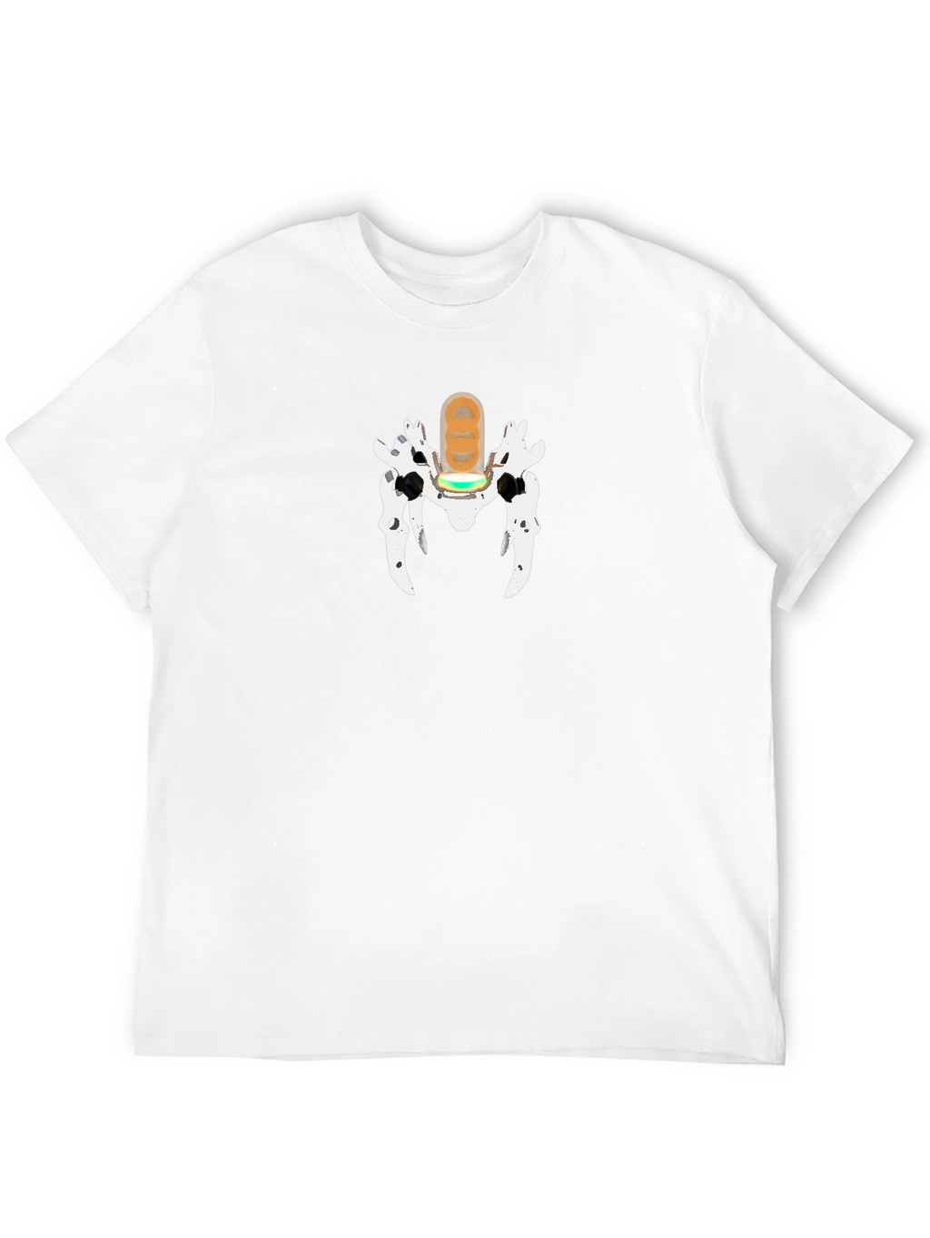 Unique Graphic Print T-Shirt - Black