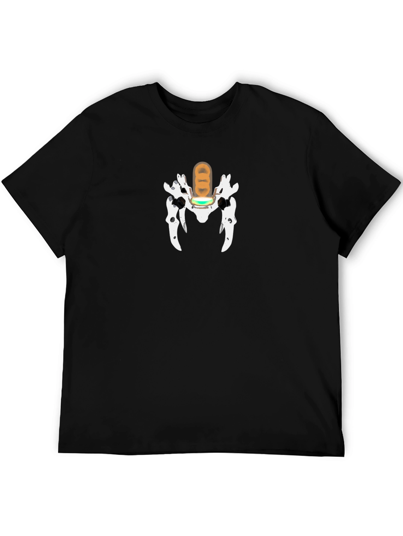 Unique Graphic Print T-Shirt - Black