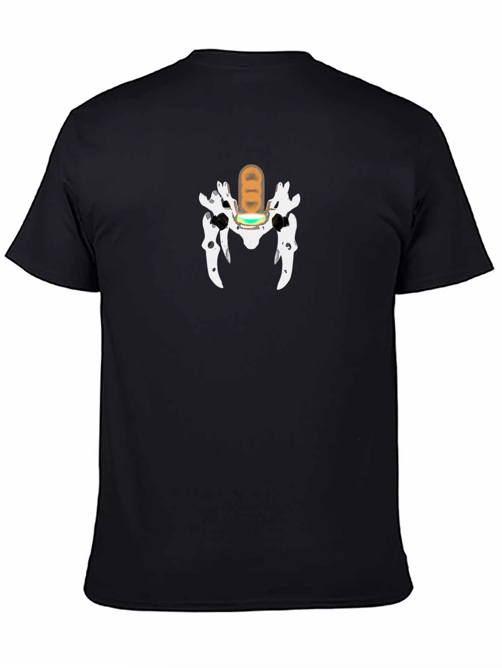 Unique Graphic Print T-Shirt - Black