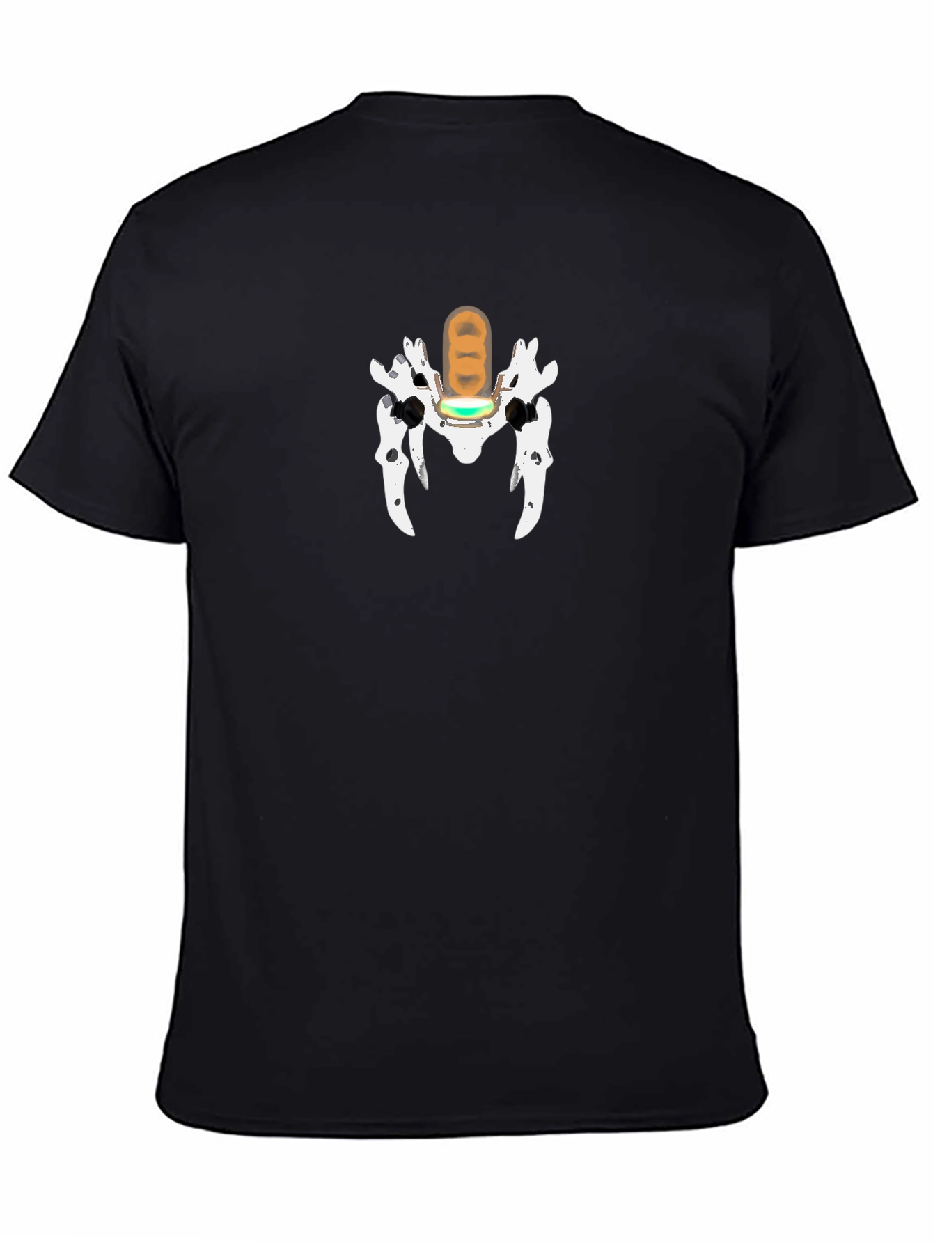 Unique Graphic Print T-Shirt - Black