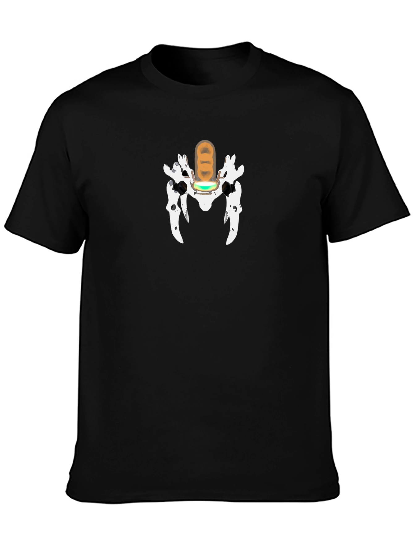 Unique Graphic Print T-Shirt - Black