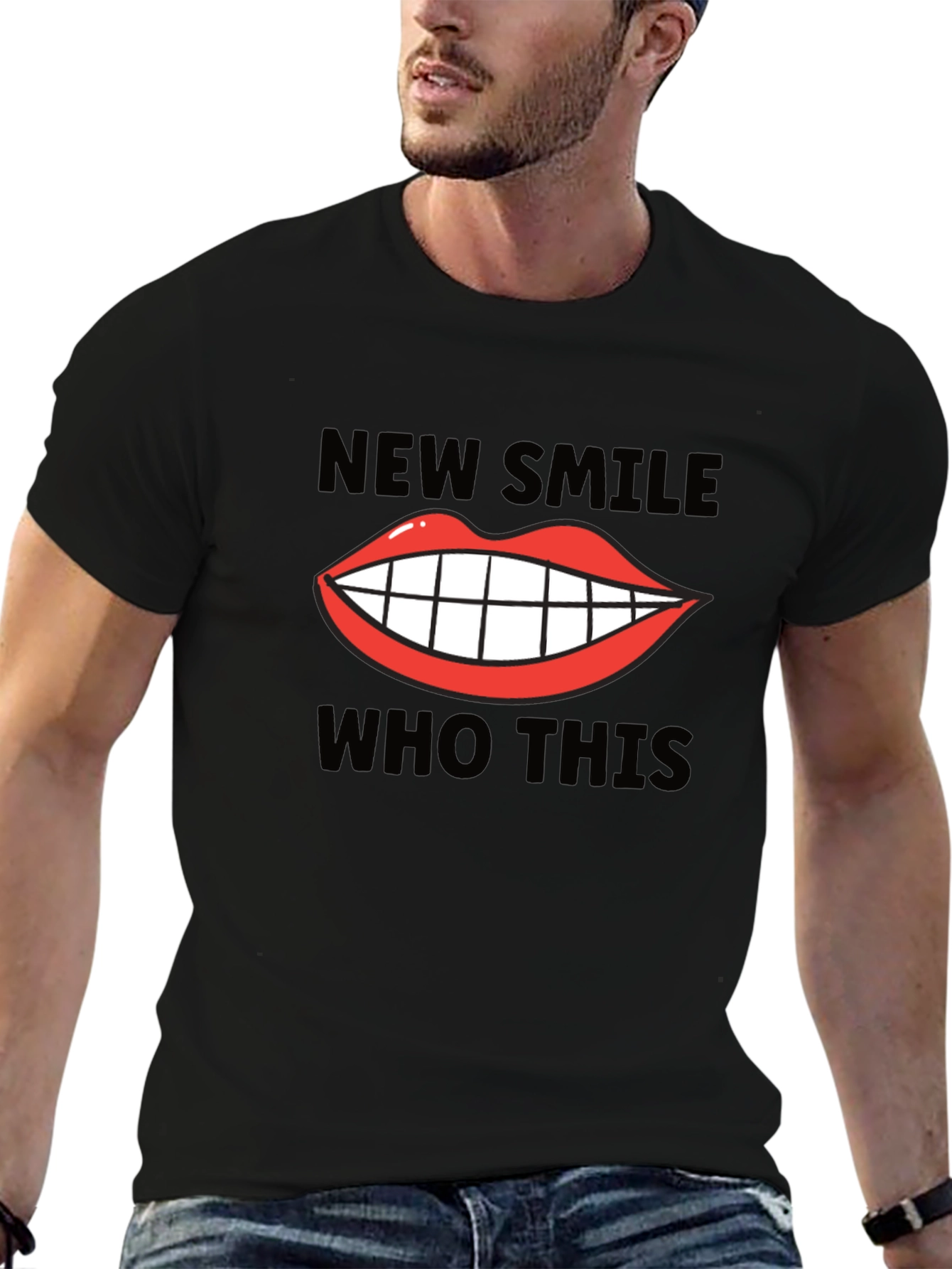 New Smile Who Dis Graphic Tee - Trendy Unisex T-Shirt