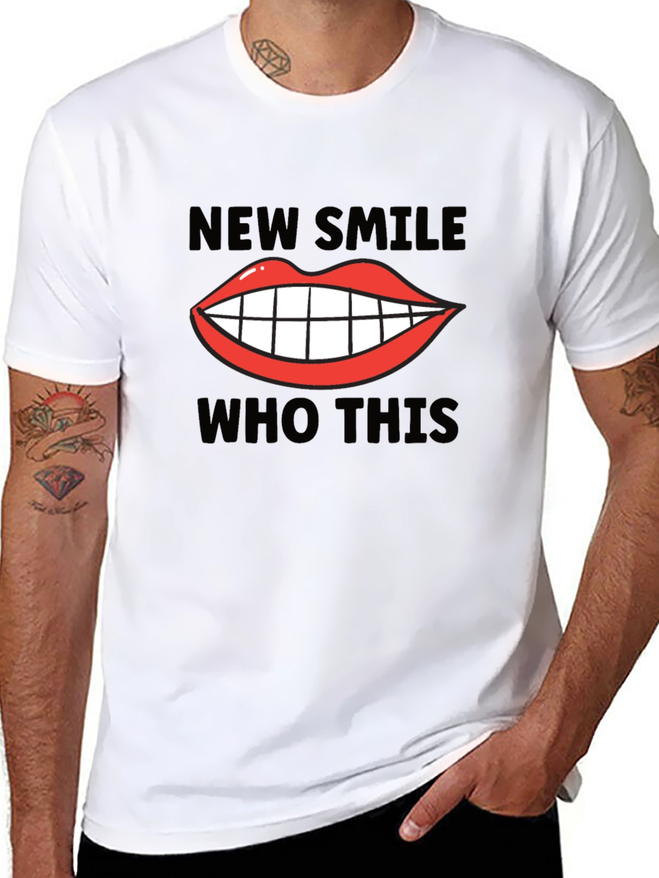New Smile Who Dis Graphic Tee - Trendy Unisex T-Shirt