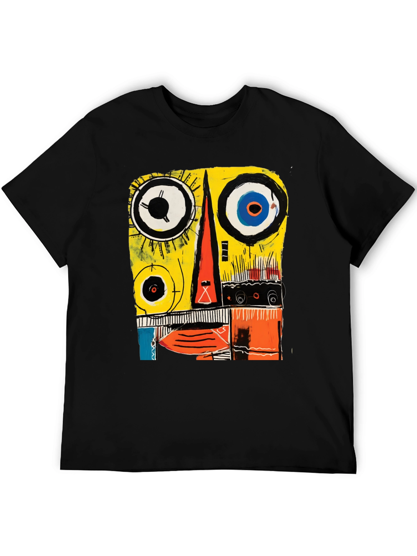Abstract Face Graphic Tee - Modern Art T-Shirt