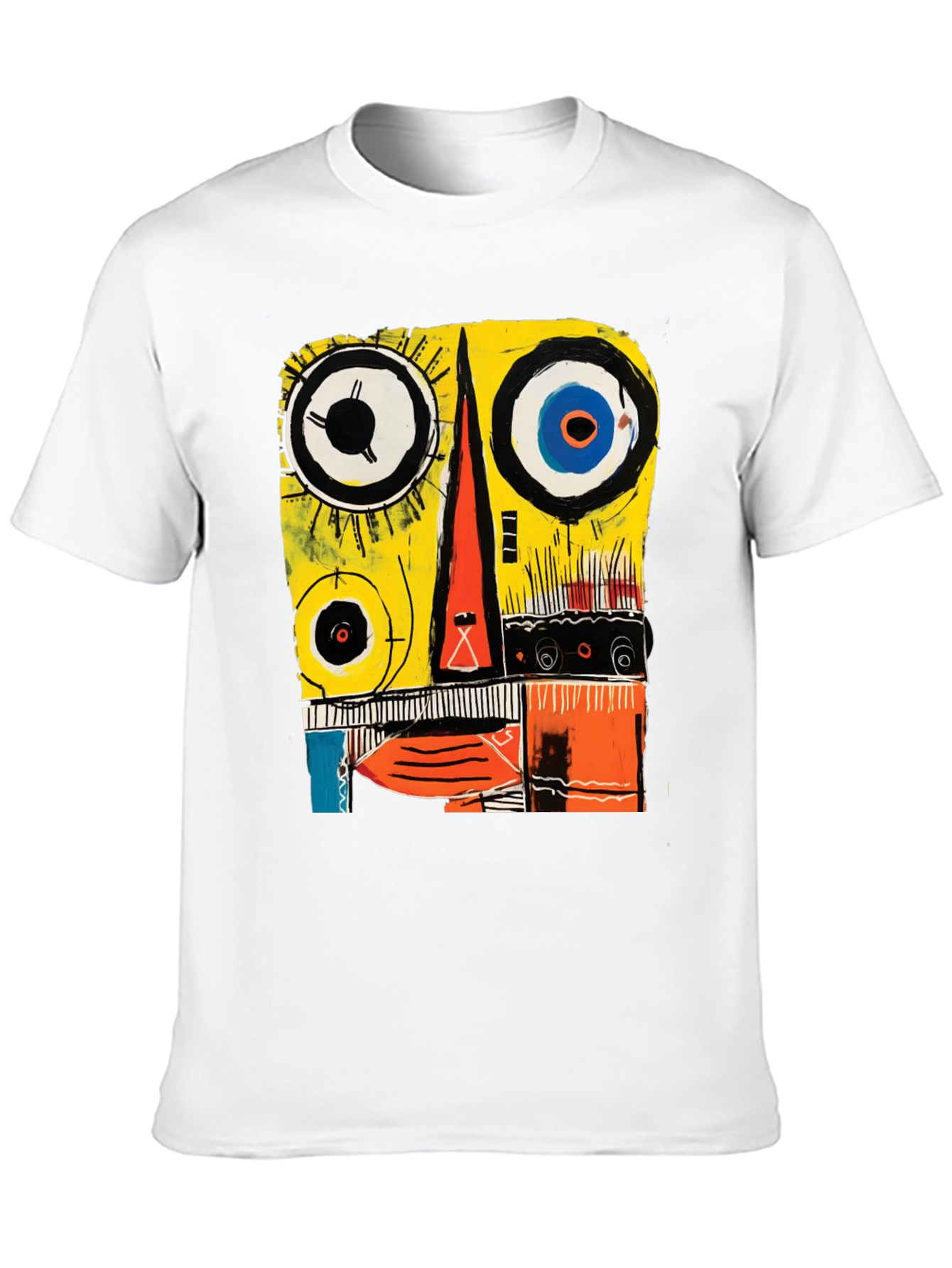 Abstract Face Graphic Tee - Modern Art T-Shirt