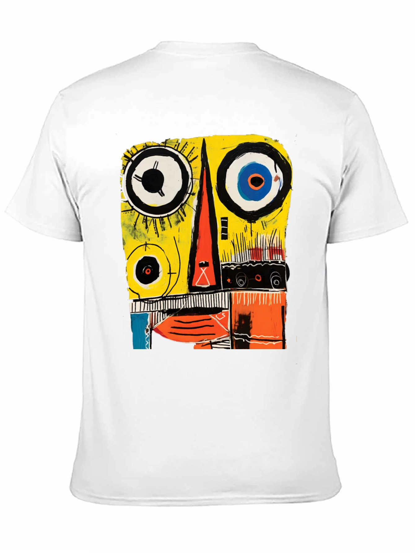 Abstract Face Graphic Tee - Modern Art T-Shirt