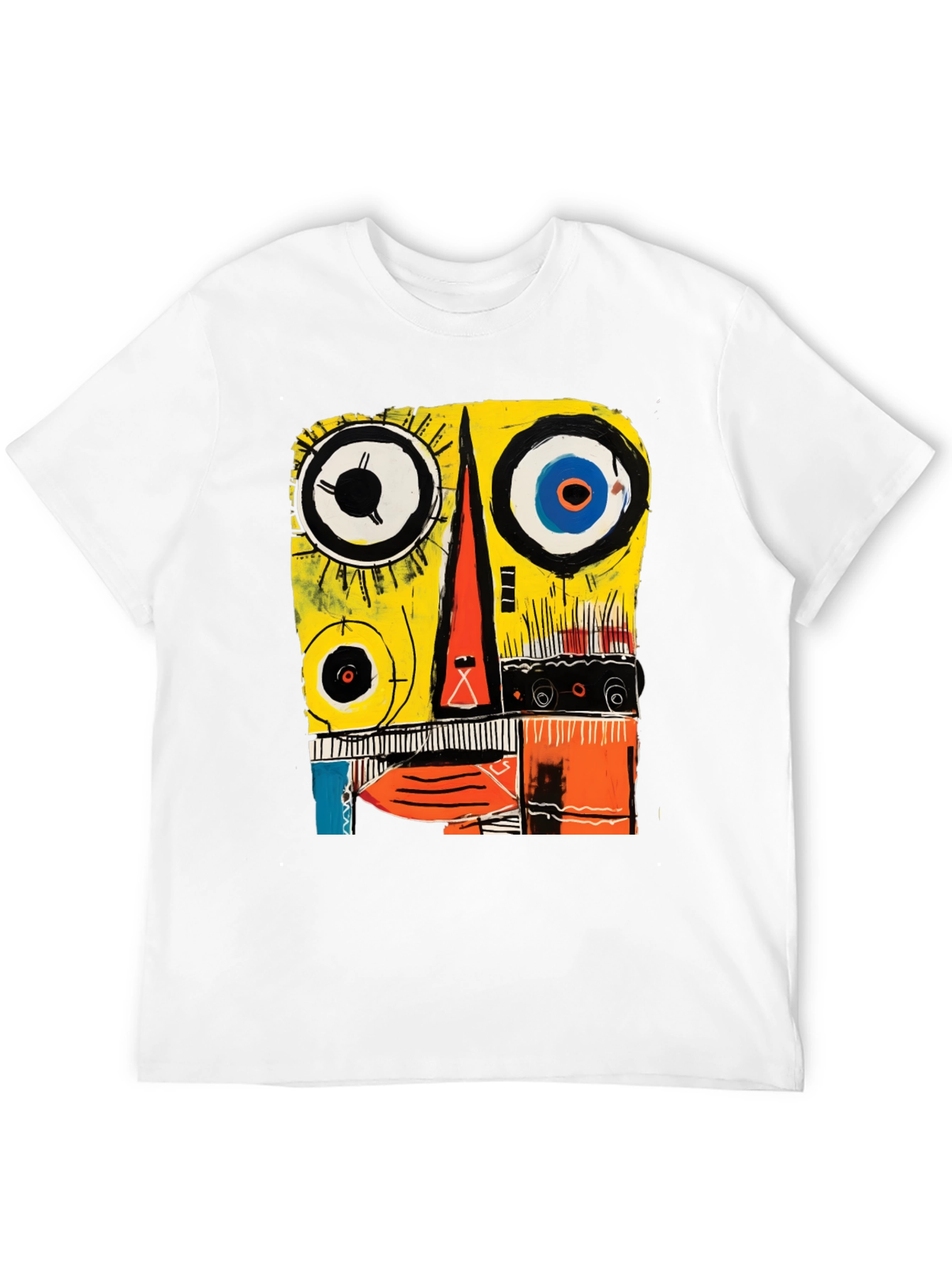 Abstract Face Graphic Tee - Modern Art T-Shirt