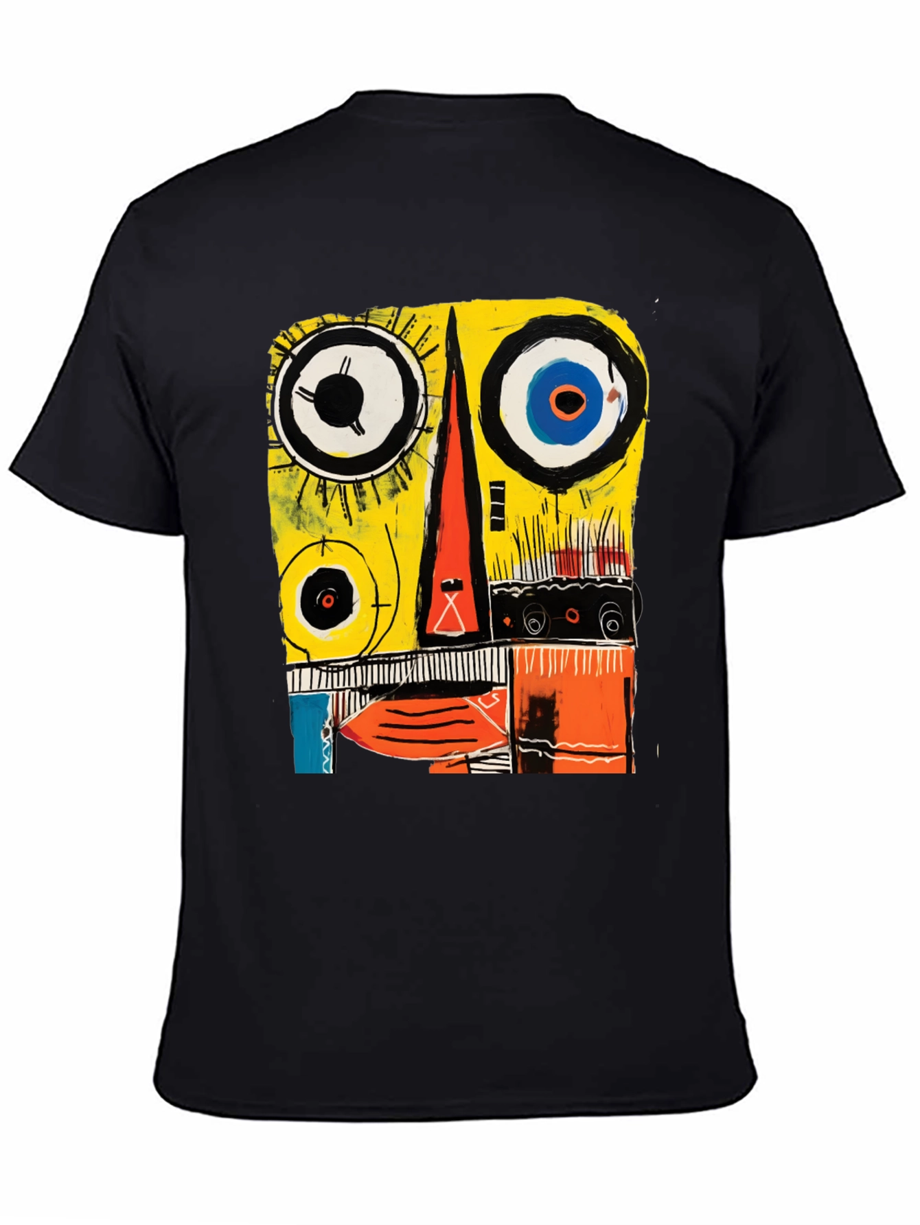 Abstract Face Graphic Tee - Modern Art T-Shirt