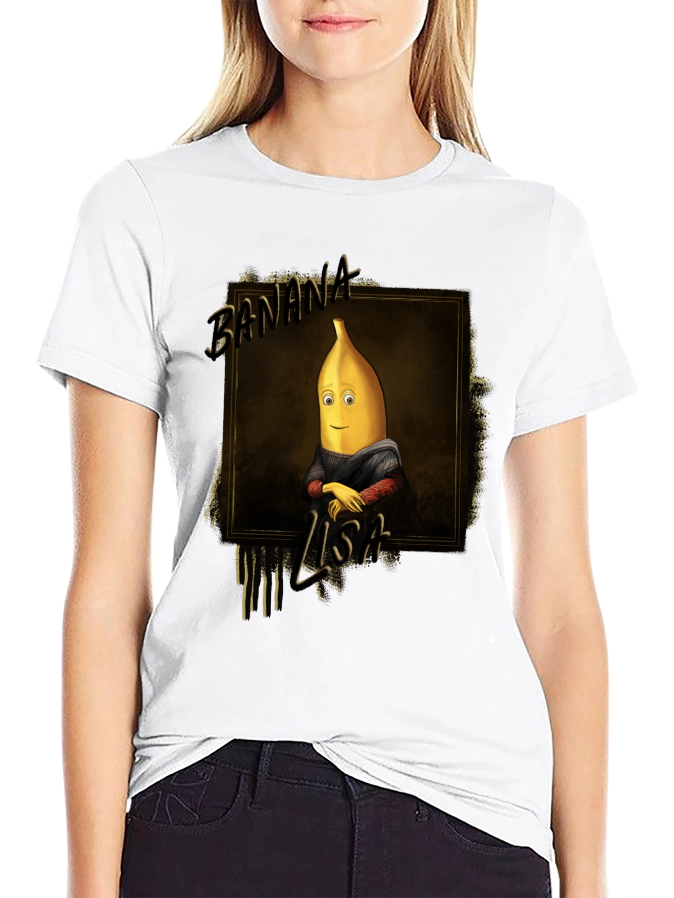Banana Lisa Graphic Tee - Unique & Humorous